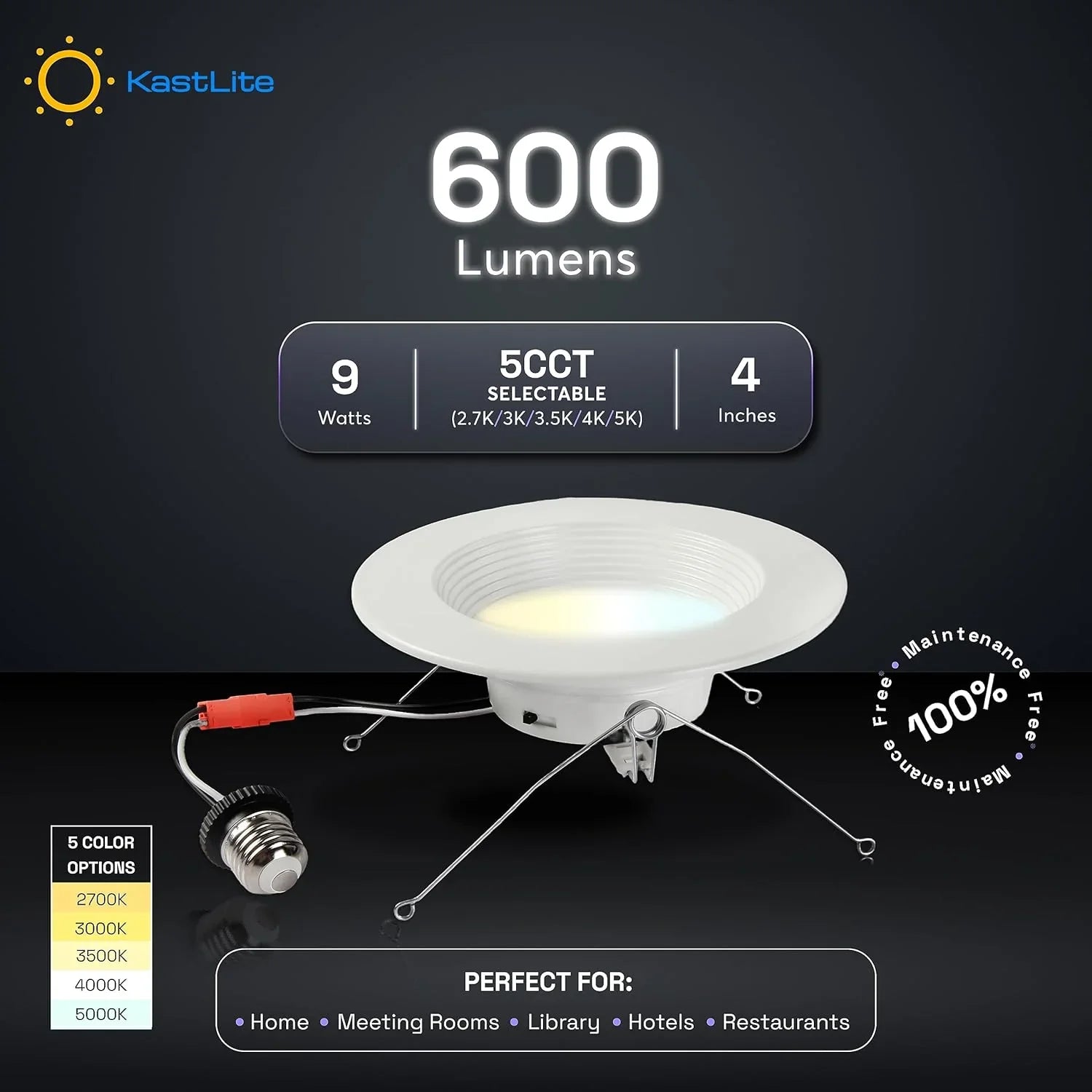 5CCT LED Recessed Dimmable Ceiling Light