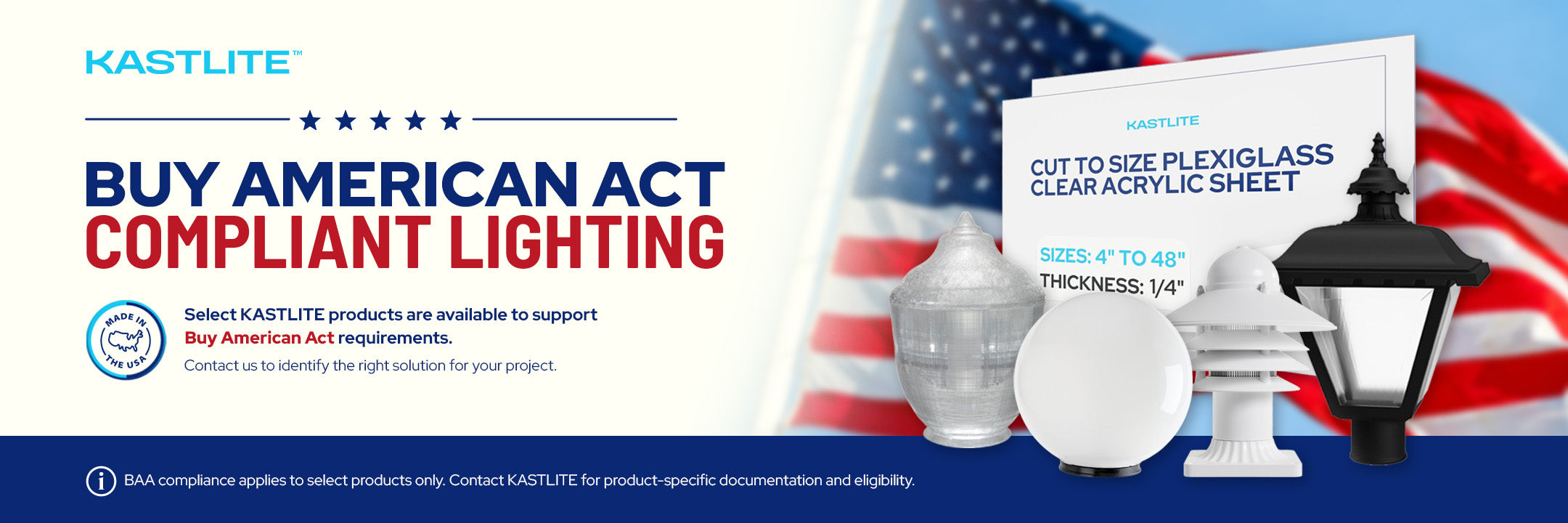 Buy american act compliant lighting products