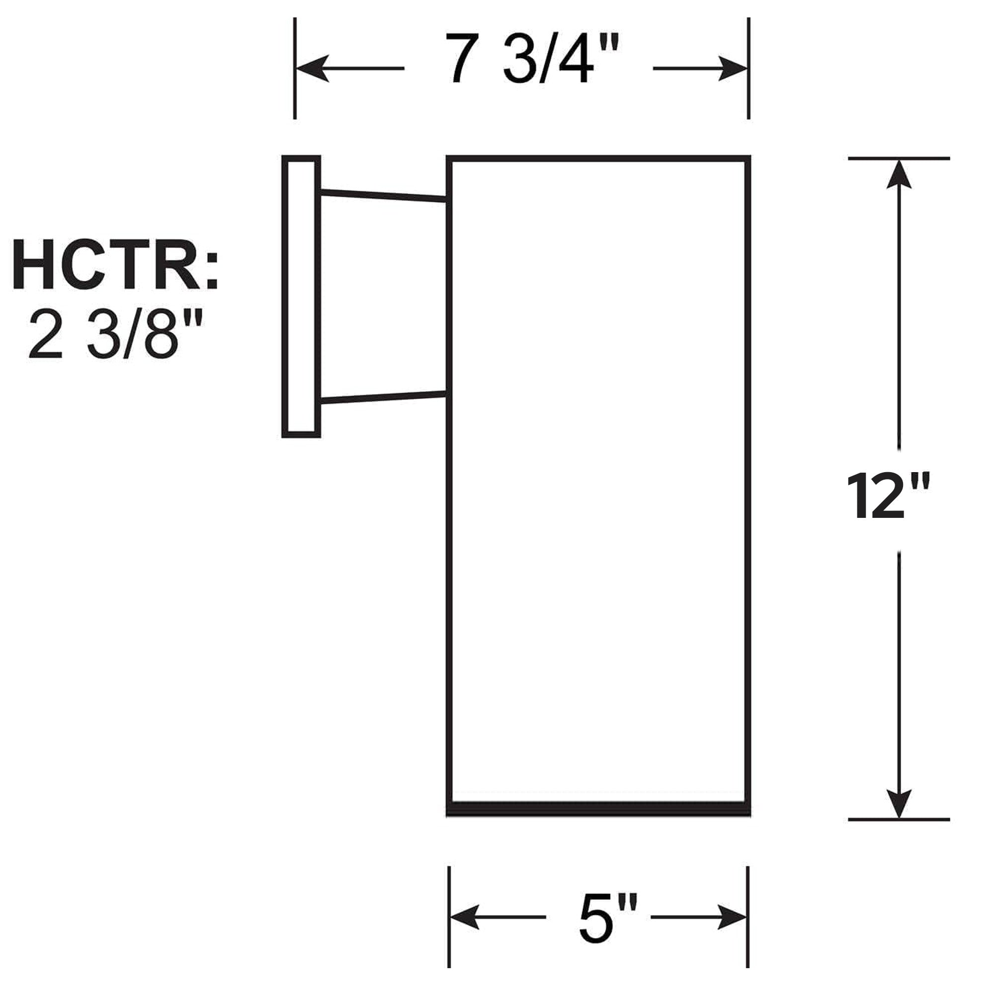 Polycarbonate Turtle Light Wall Sconce - Outdoor Cylindrical Light Fixture with Turtle Friendly Amber LED Lamp