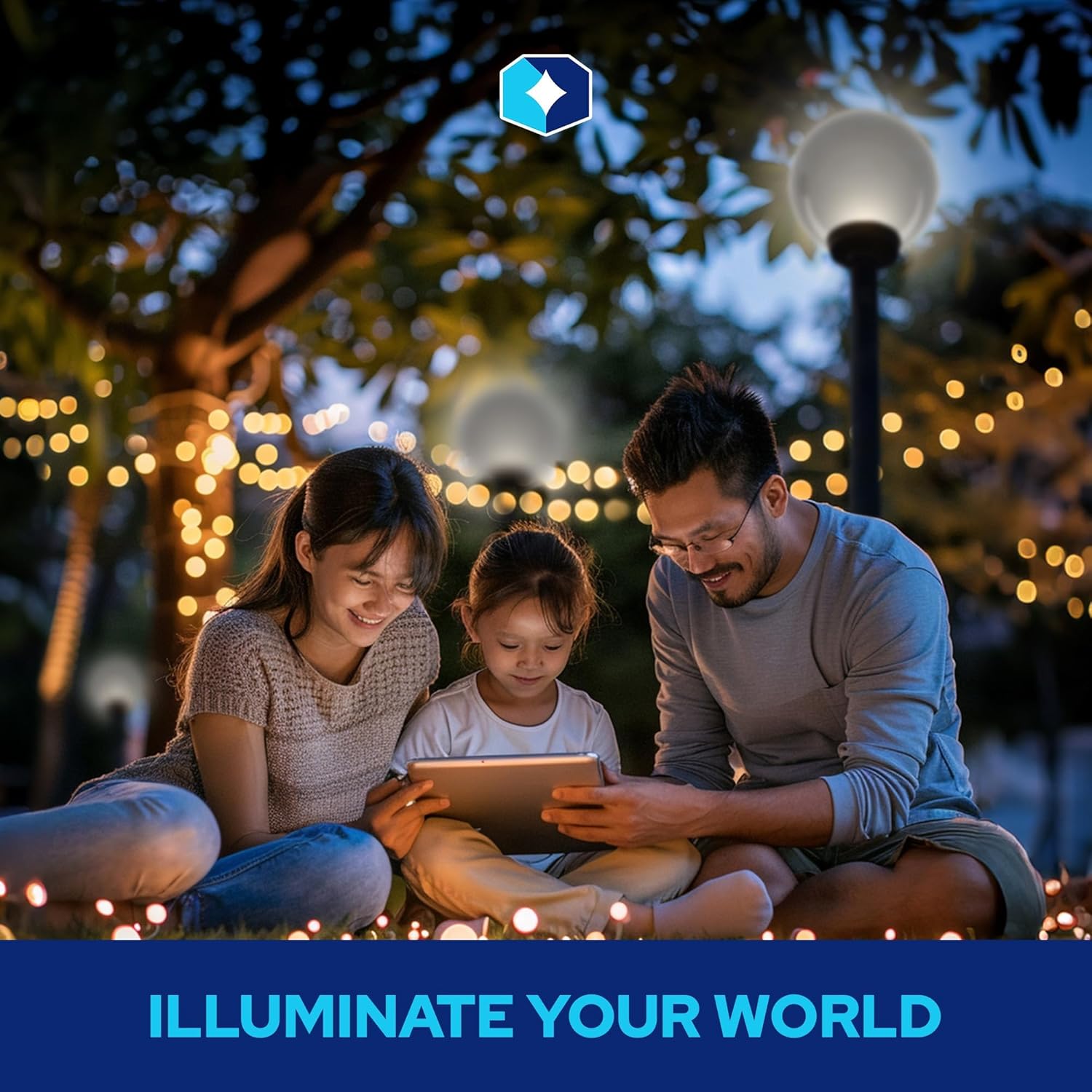 6" Globe with 2.81" Neckless Opening installed on lamp post fixture