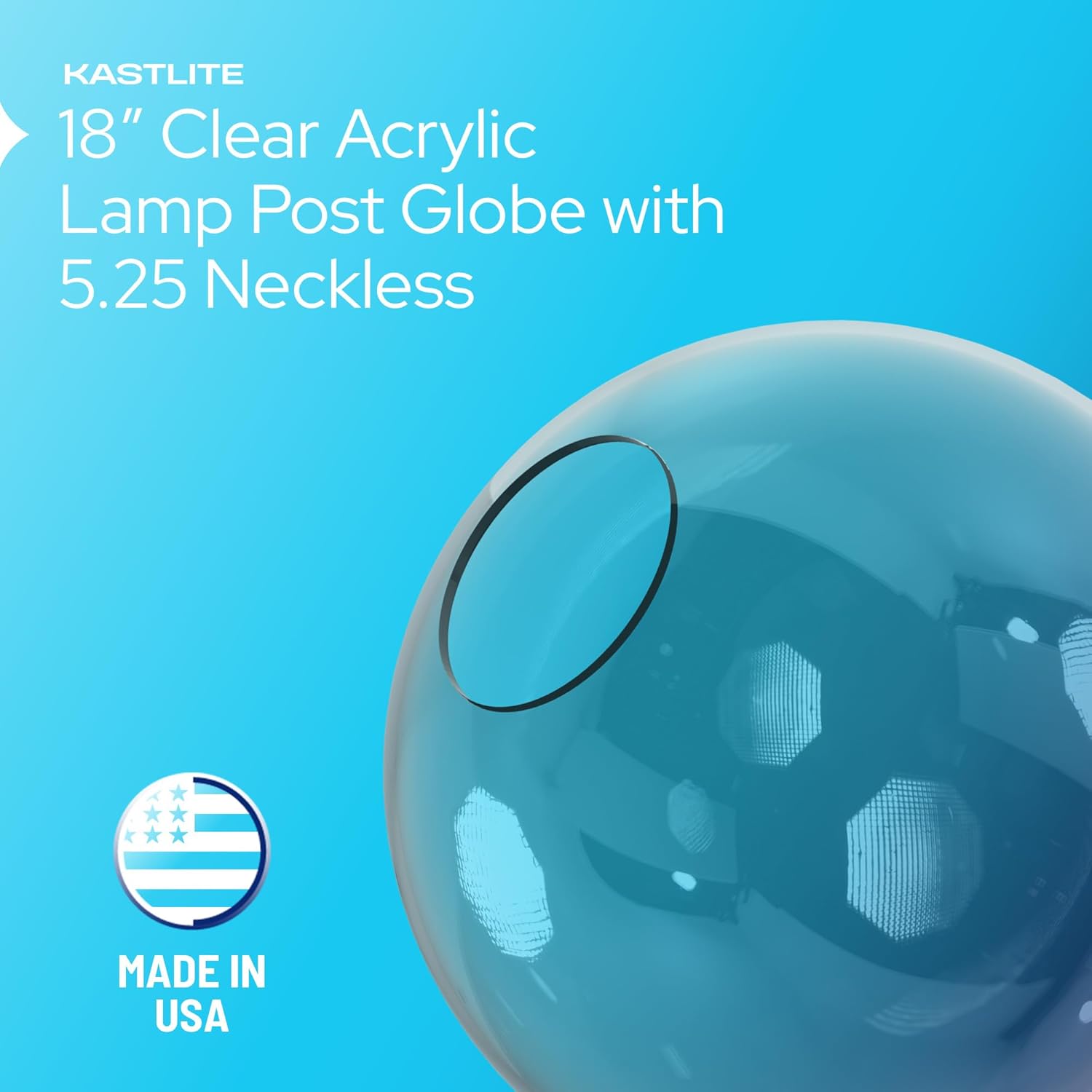 18" Globe with 5.25" Neckless Opening