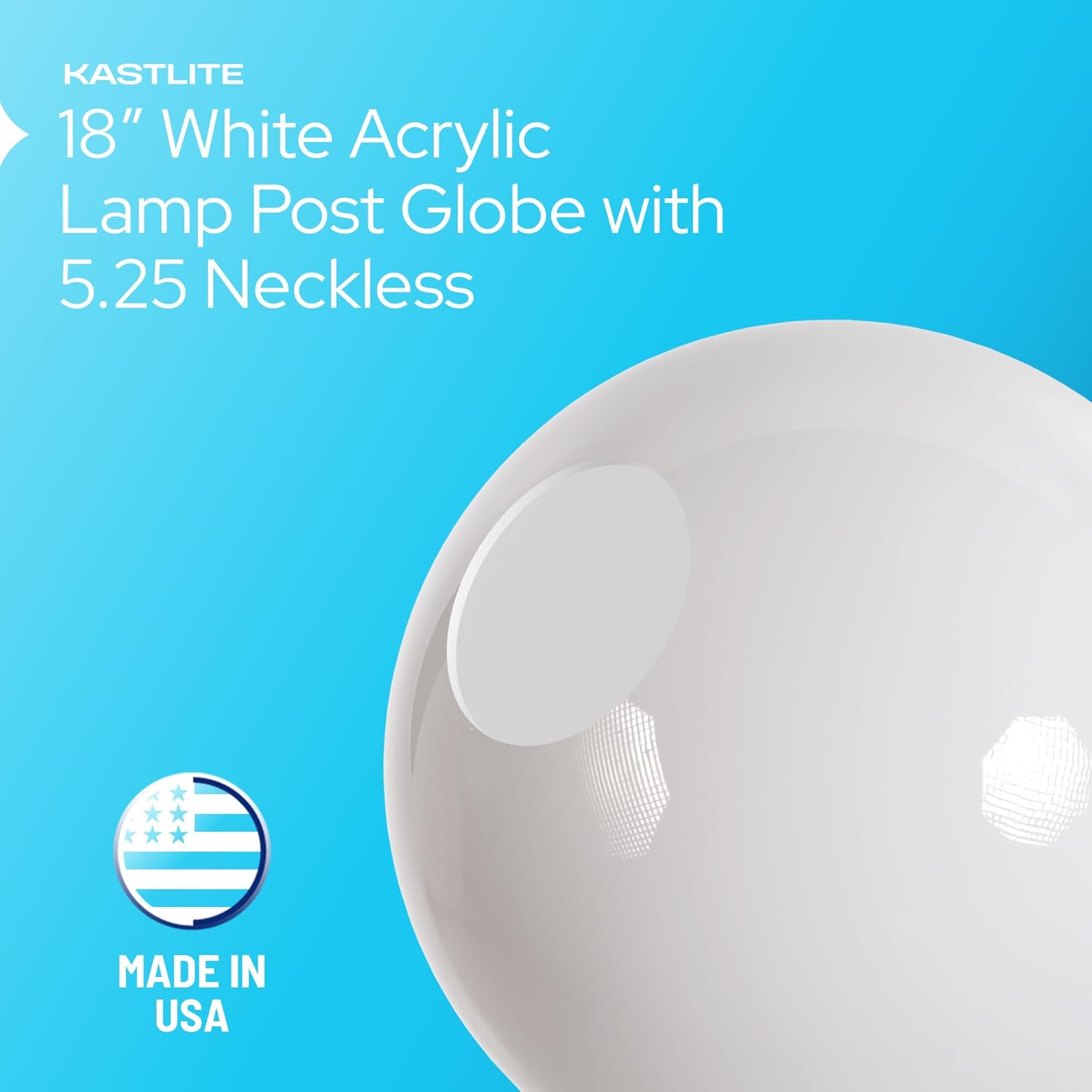 18" Globe with 5.25" Neckless Opening