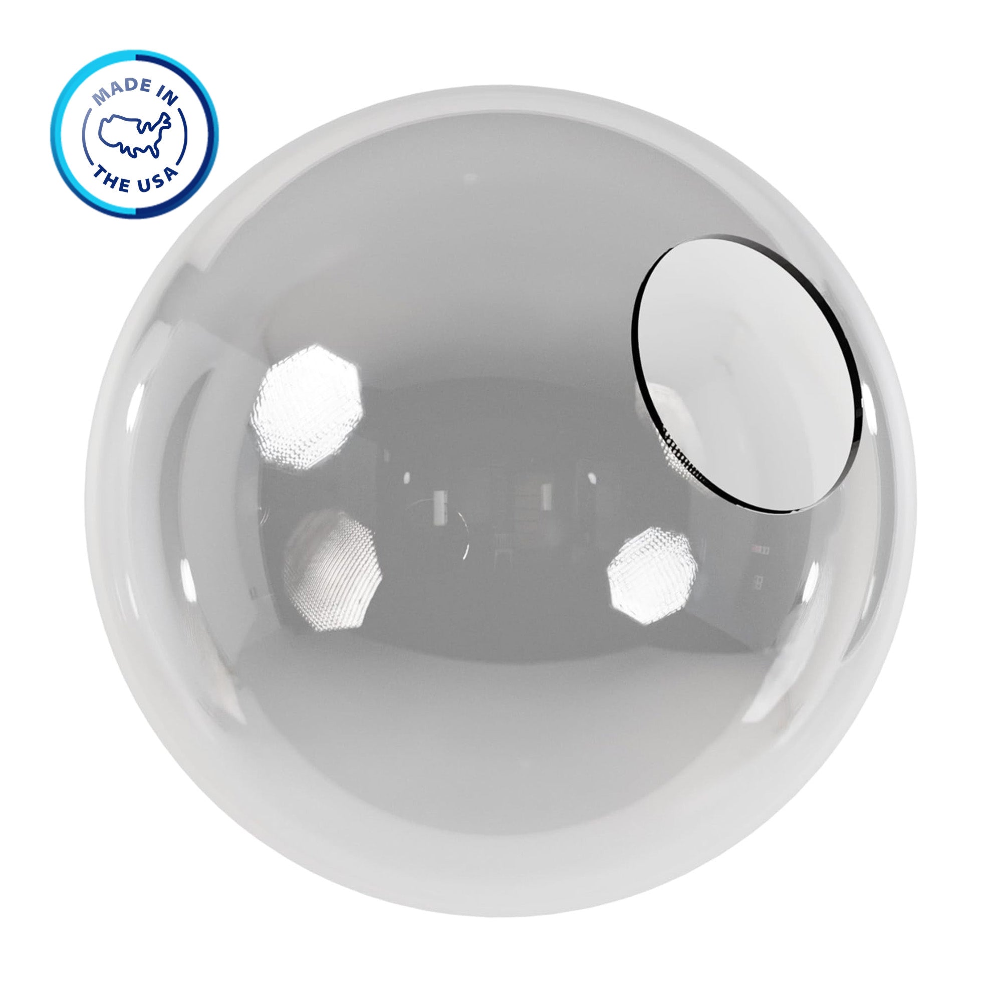 glass globe light fixture 'made in usa'