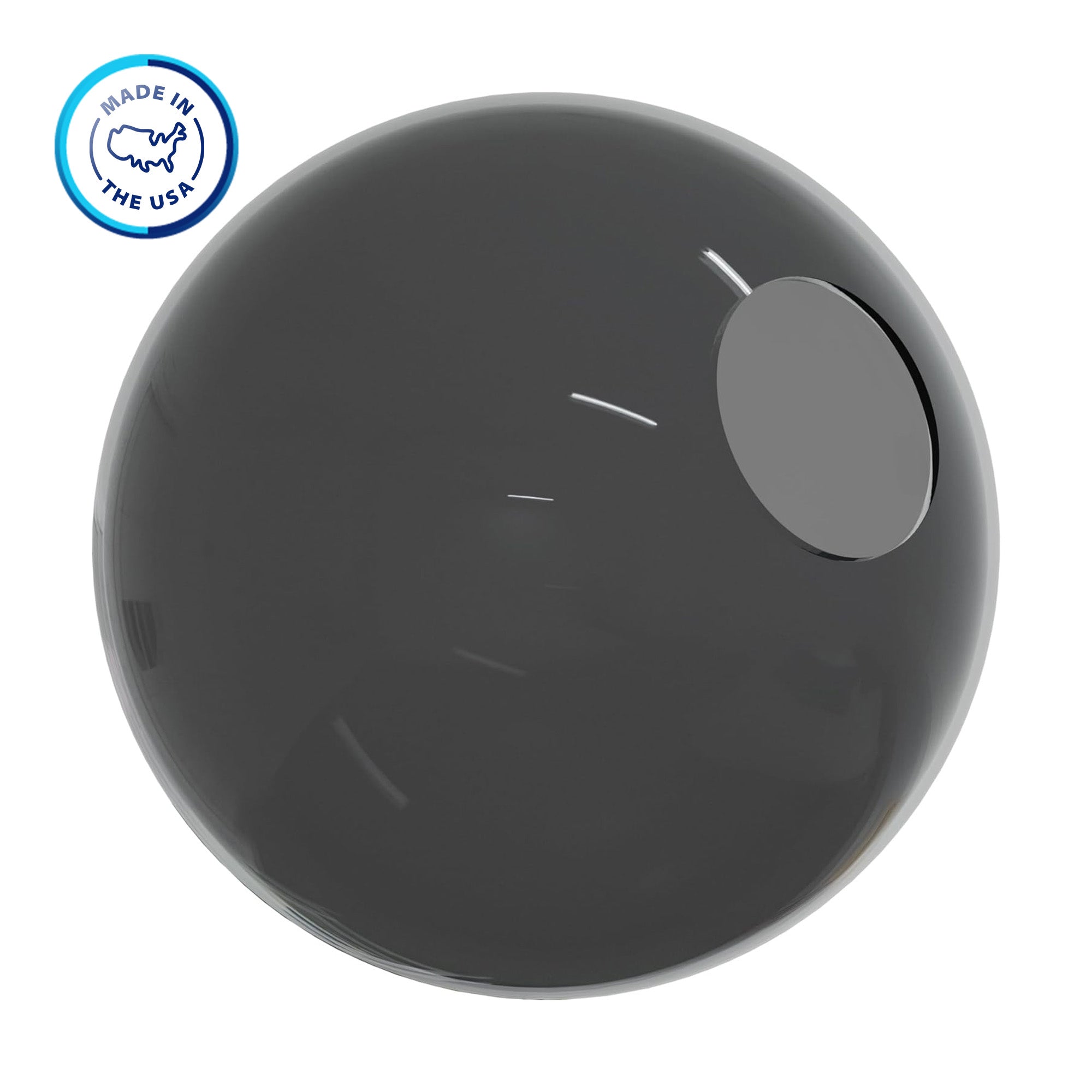 smoke glass globe light fixture 'made in usa'