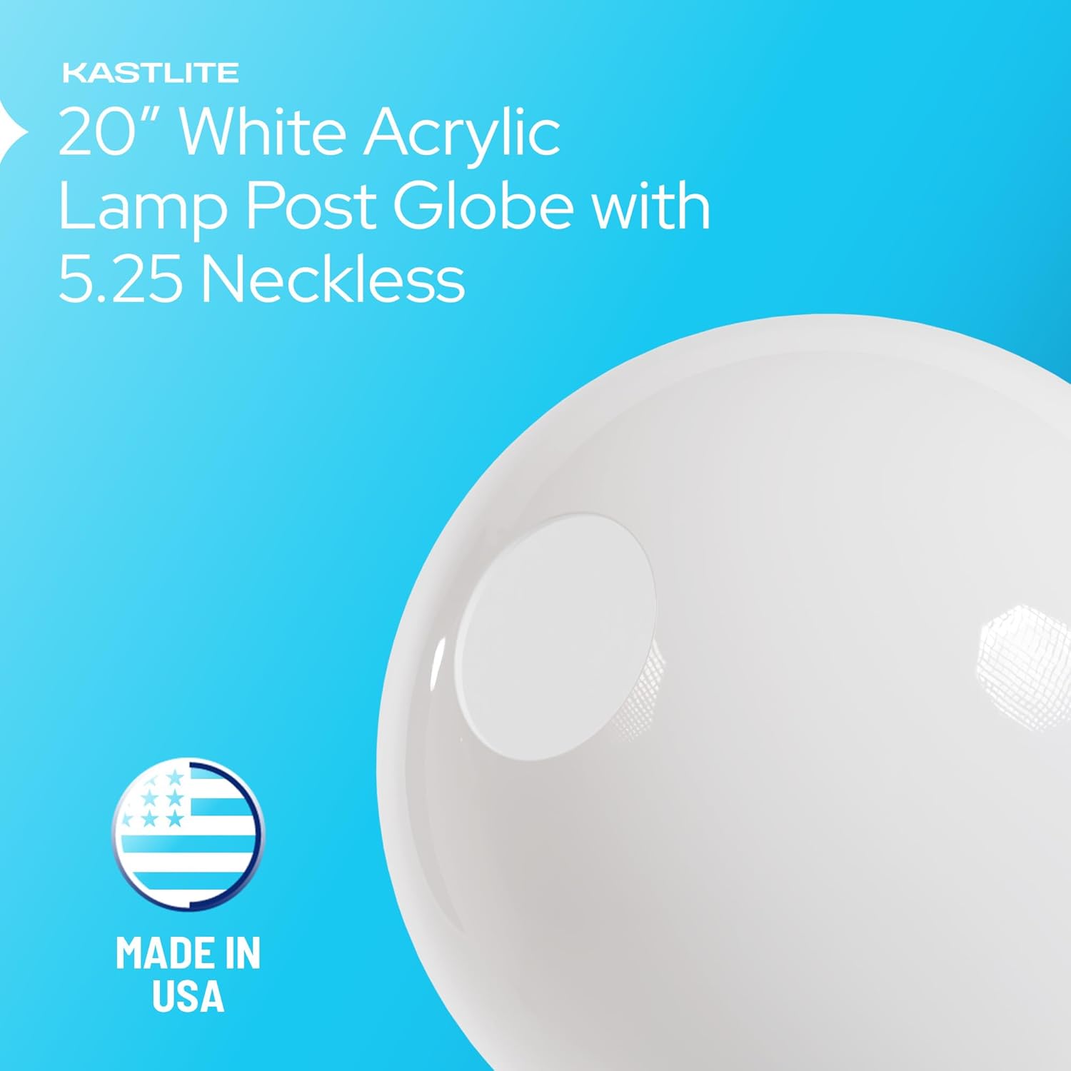 20" Globe with 5.25" Neckless Opening