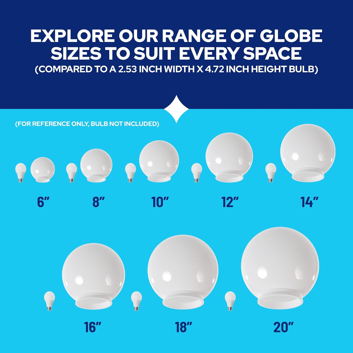 20" Globe with 8" Fitter Neck