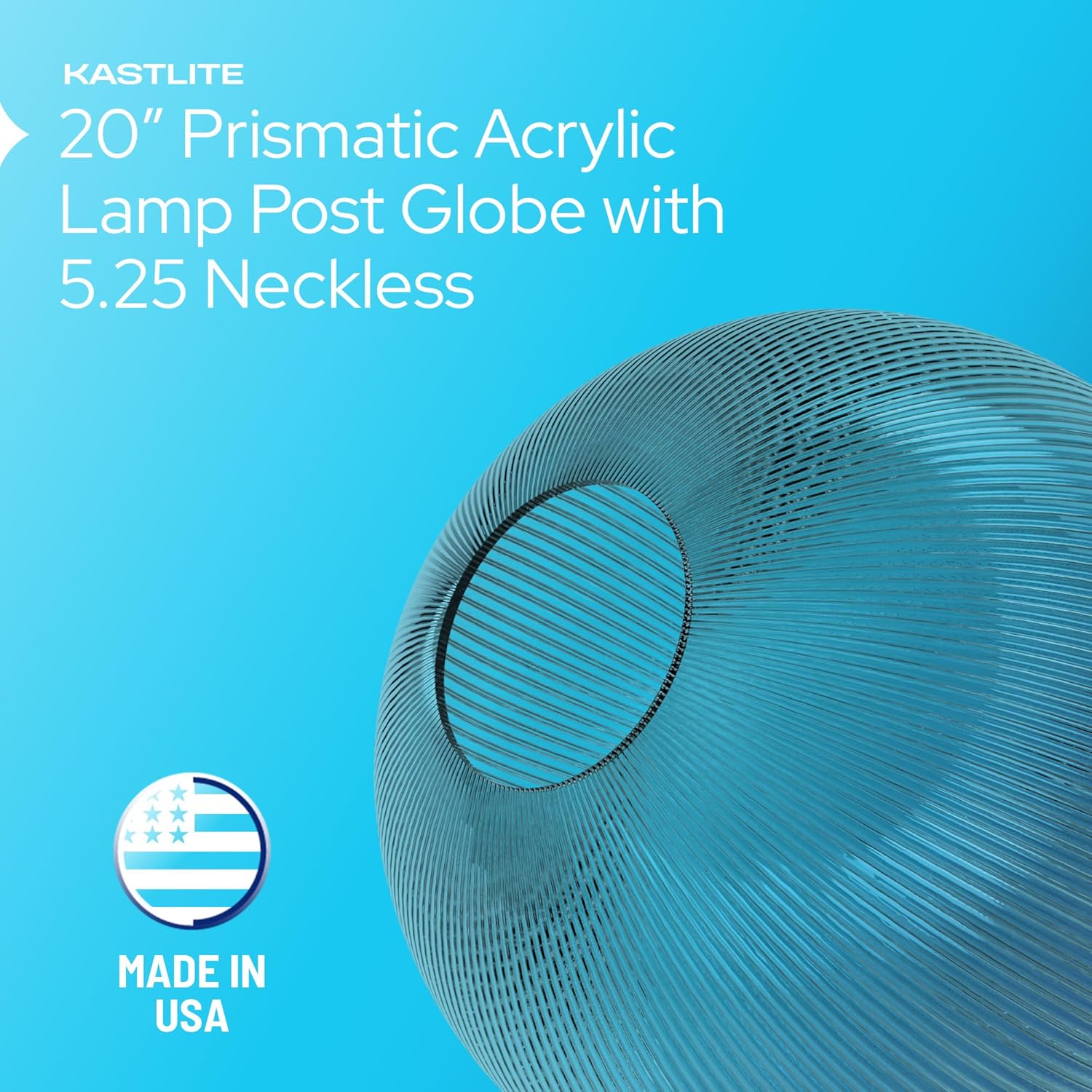 20" Globe with 5.25" Neckless Opening