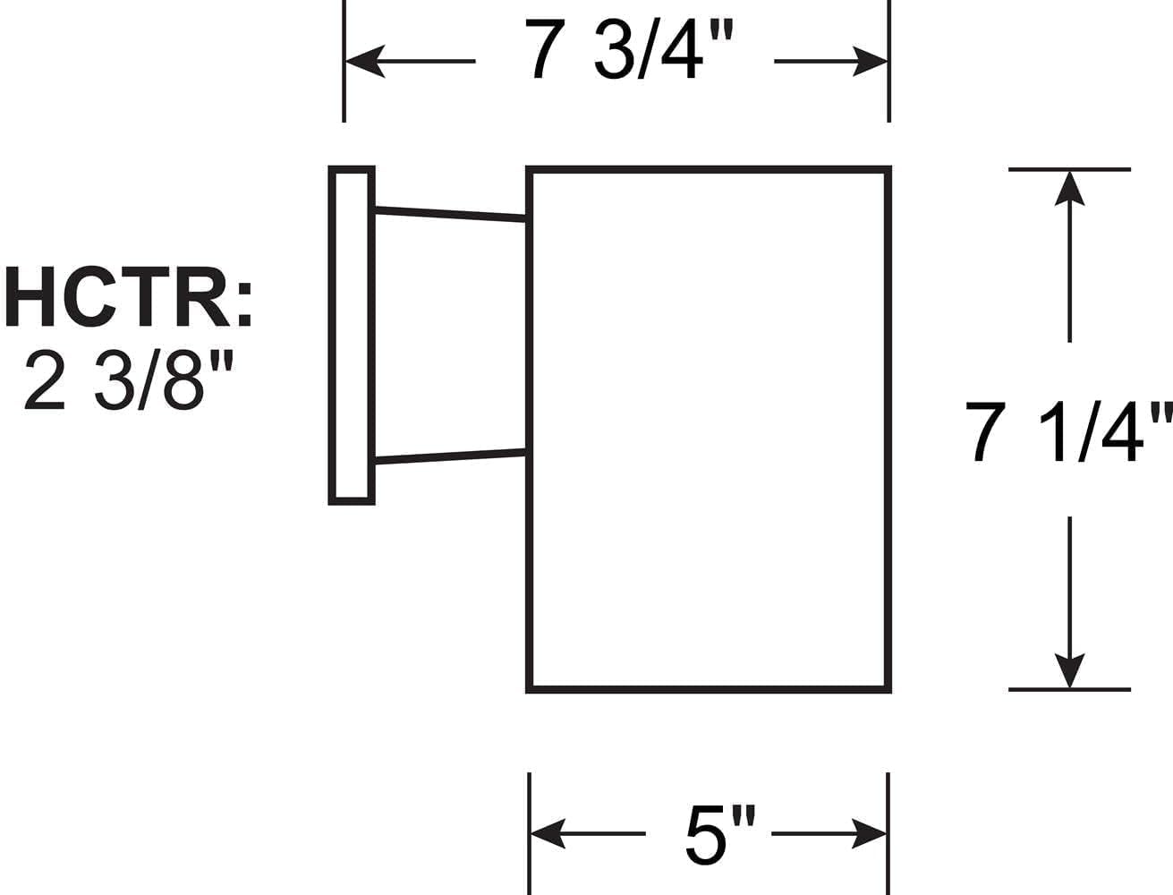 Polycarbonate Turtle Light Wall Sconce - Outdoor Cylindrical Light Fixture with Turtle Friendly Amber LED Lamp
