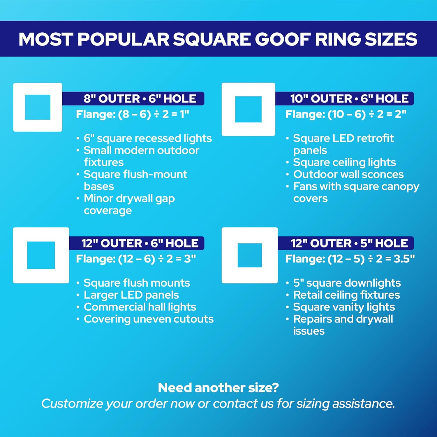 Custom Goof Rings size and fit detail