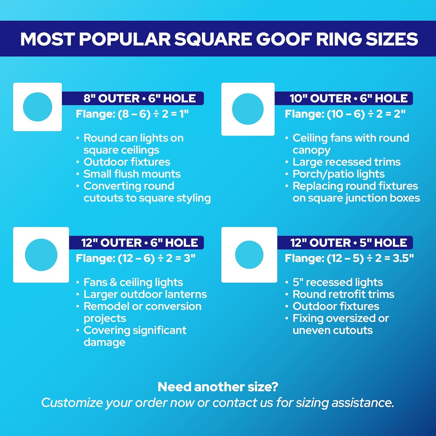 Custom Goof Rings size and fit detail