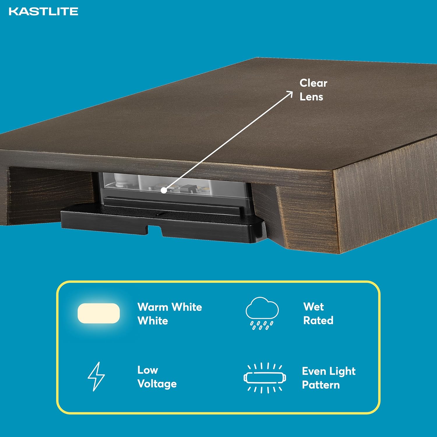 LED deck and step light in brass