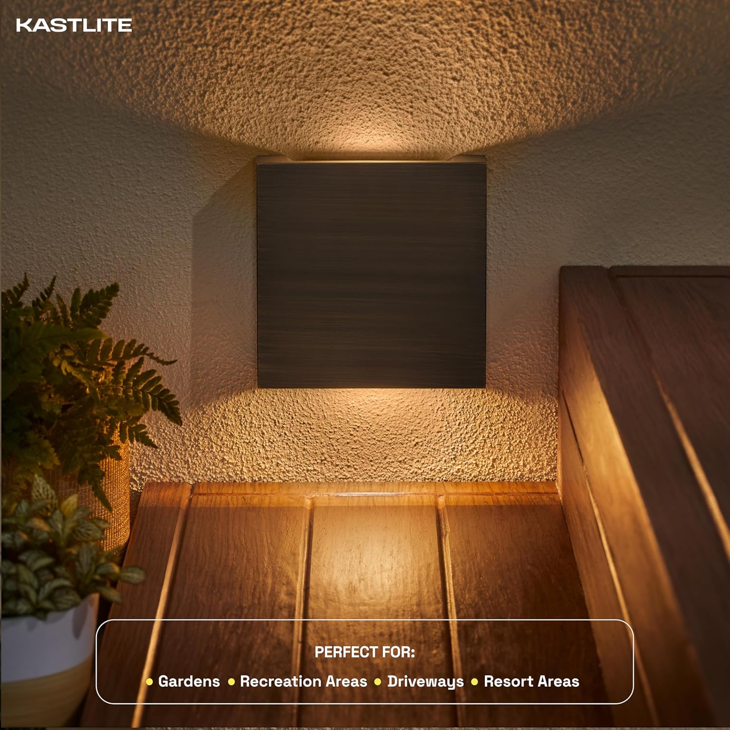 LED deck and step light in brass