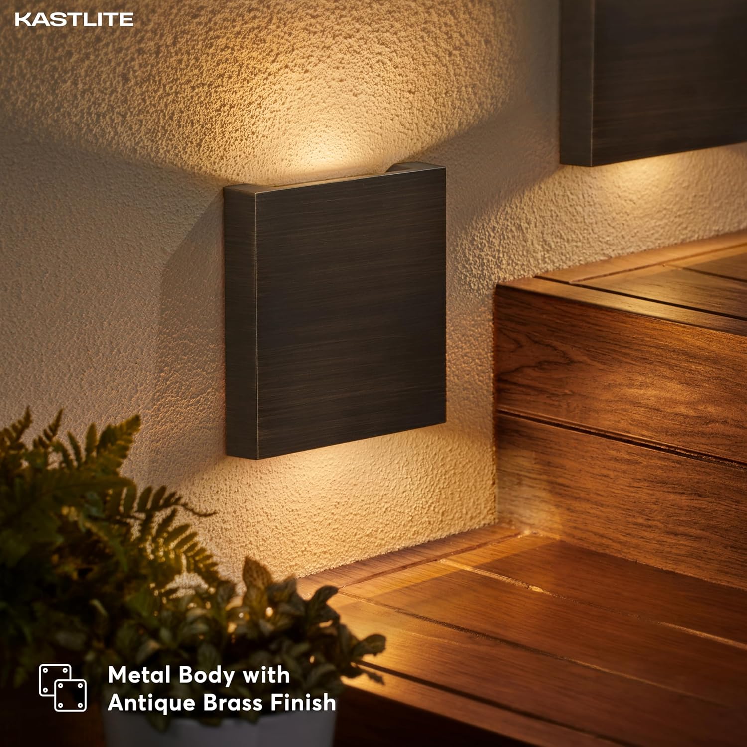 LED deck and step light in brass