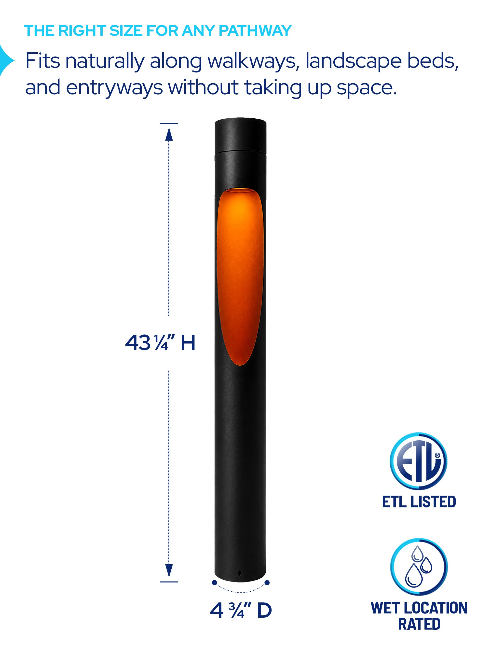 AmberLED B11Q Side Light Bollard
