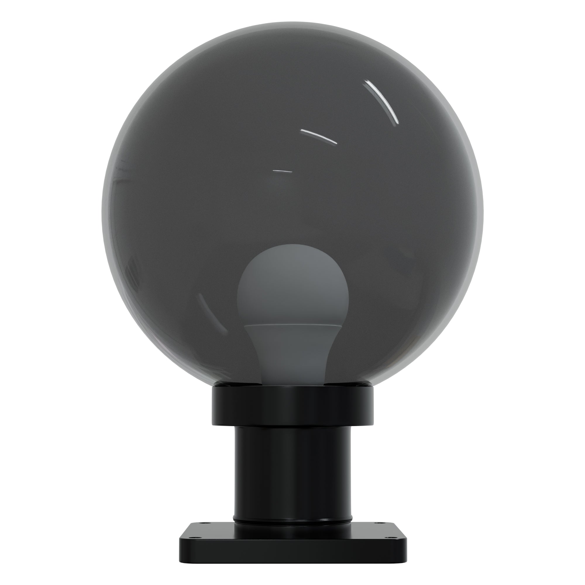 10" Globe Pier Mount Outdoor Lighting with LED Lamp