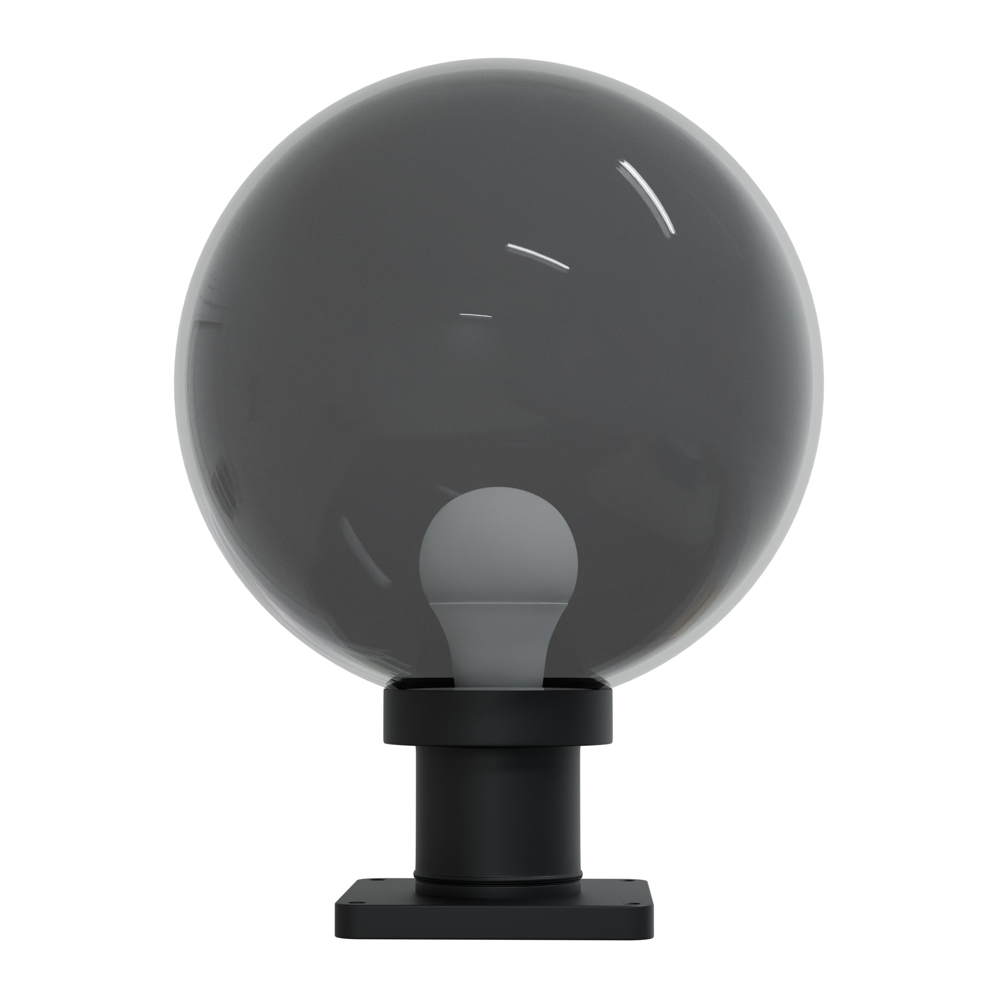 12" Globe Pier Mount Outdoor Lighting with LED Lamp
