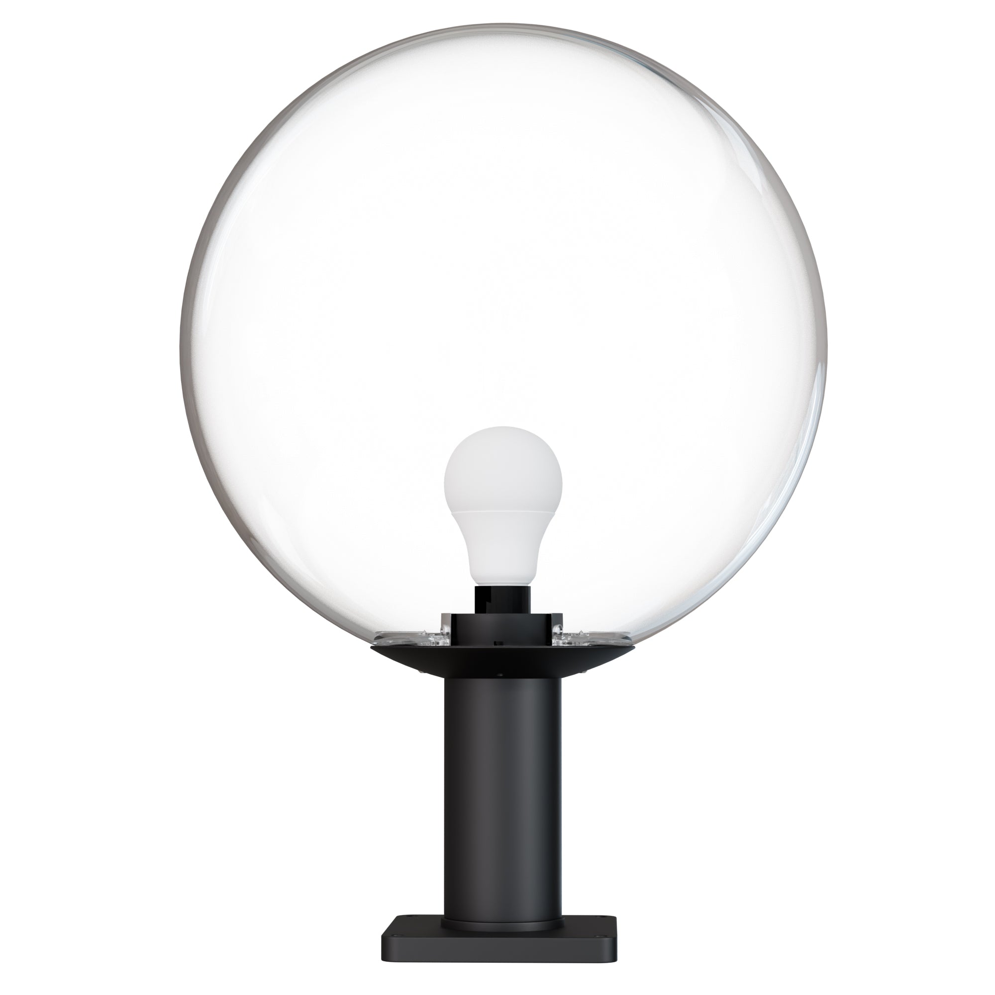 KastLite 16" Globe Post Light Application with 6" Stub Post Pier Mount