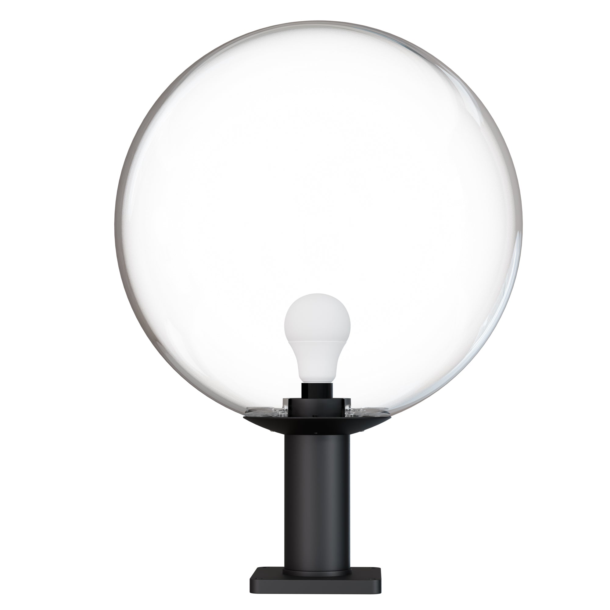 KastLite 18" Globe Post Light Application with 6" Stub Post Pier Mount