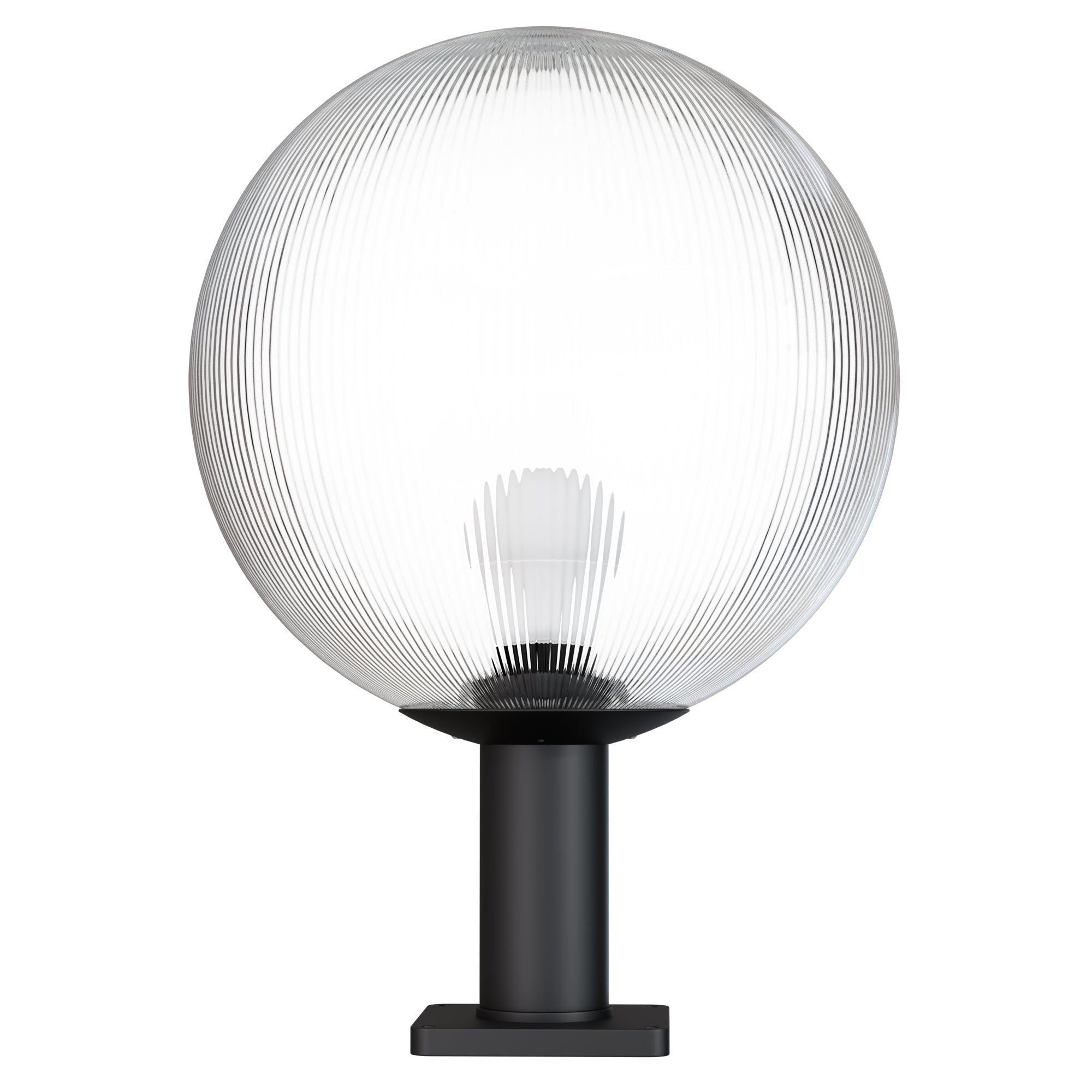 KastLite 16" Globe Post Light Application with 6" Stub Post Pier Mount