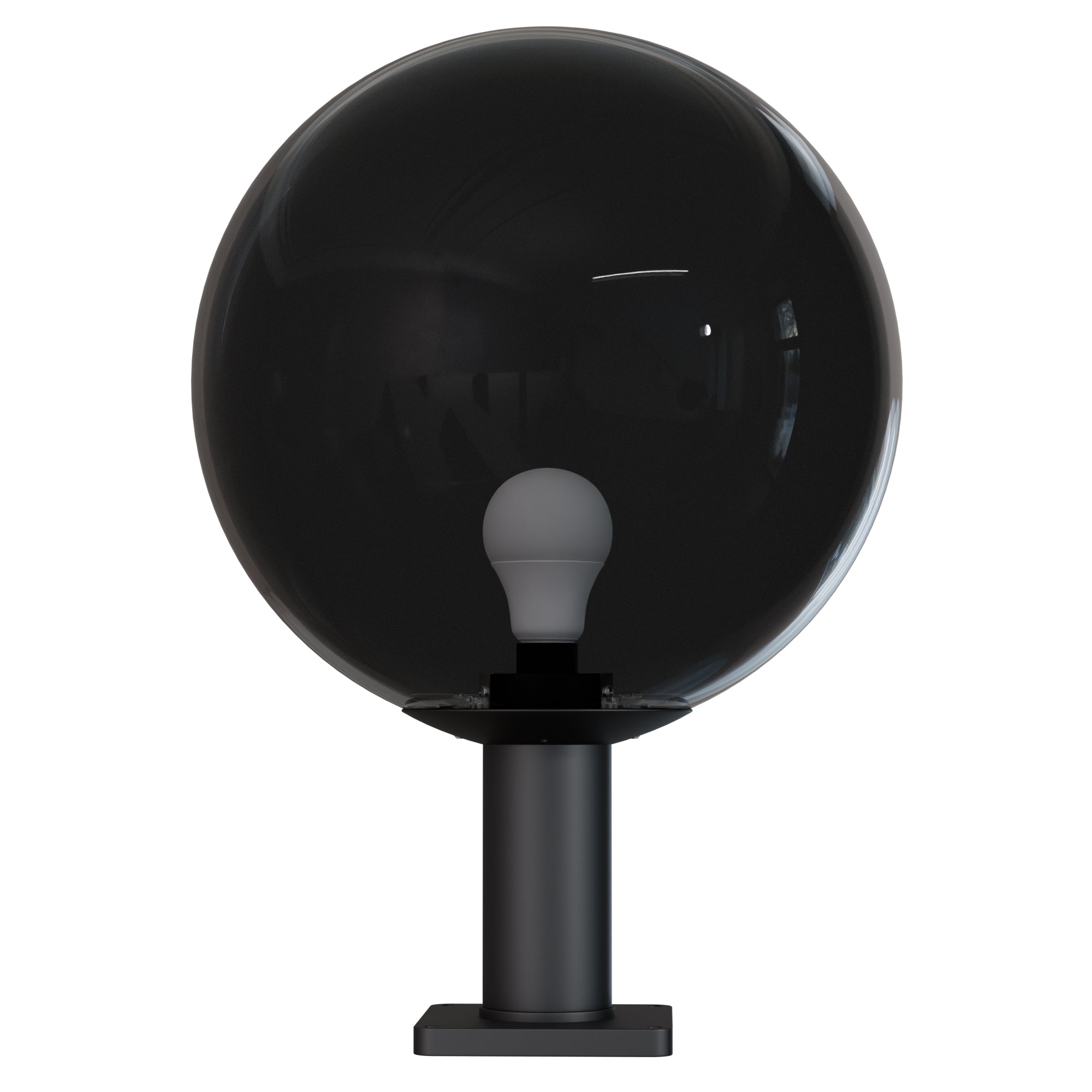 KastLite 16" Globe Post Light Application with 6" Stub Post Pier Mount