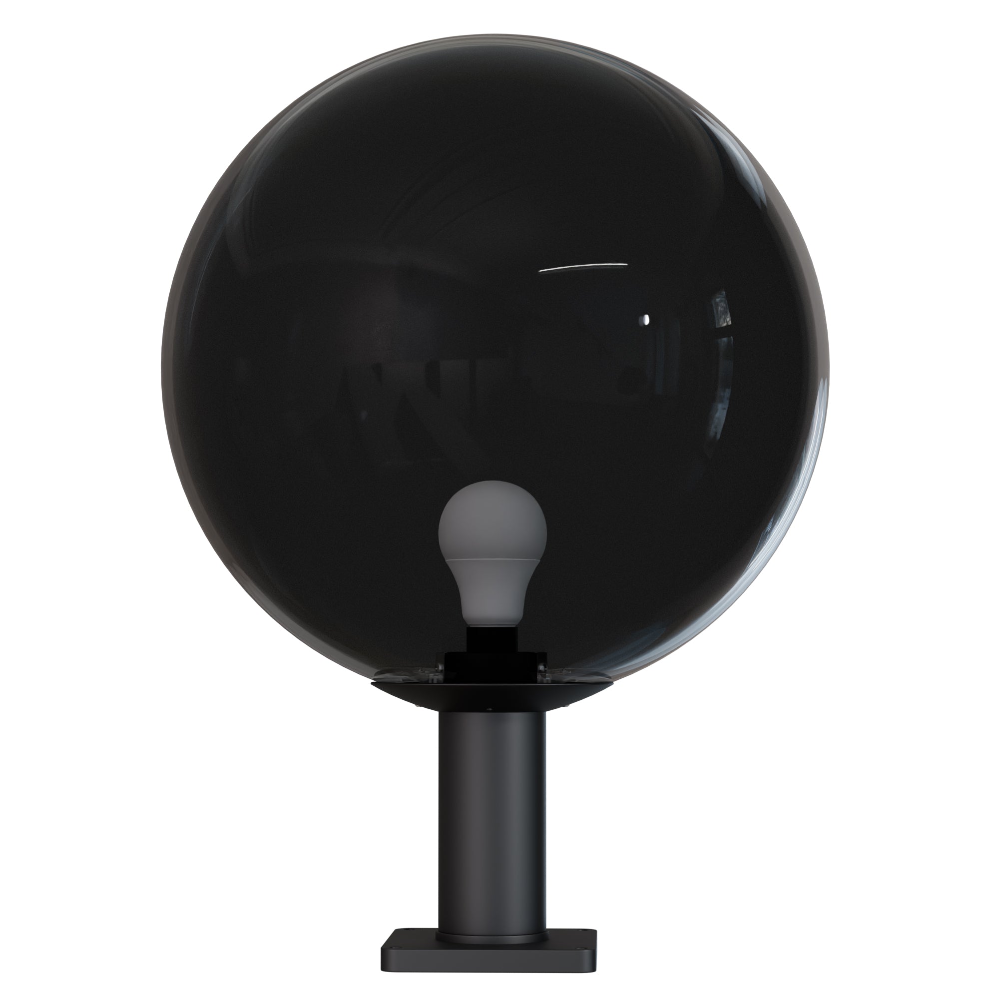 KastLite 18" Globe Post Light Application with 6" Stub Post Pier Mount