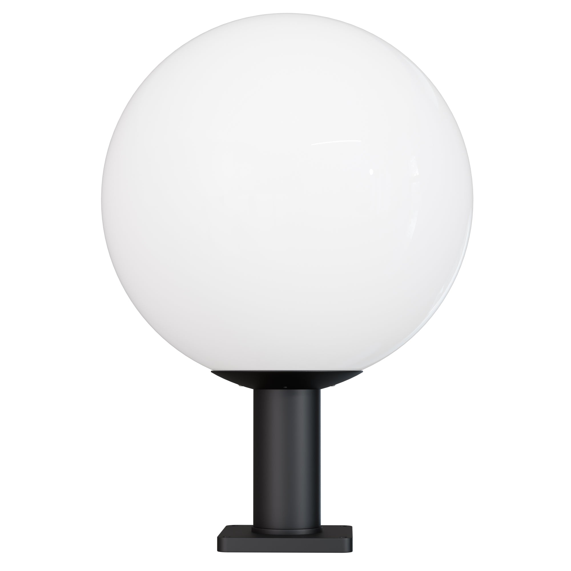 KastLite 16" Globe Post Light Application with 6" Stub Post Pier Mount