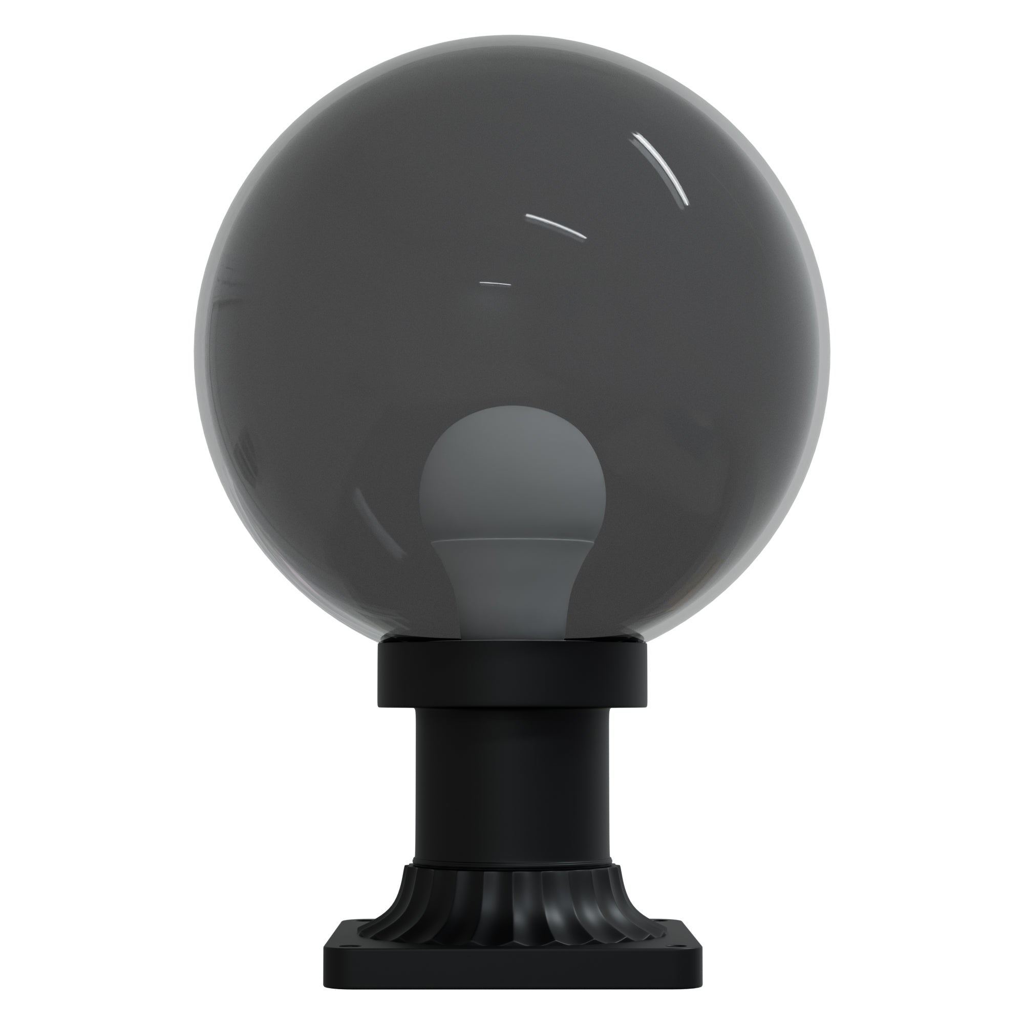 10" Globe Pier Mount Outdoor Lighting with LED Lamp