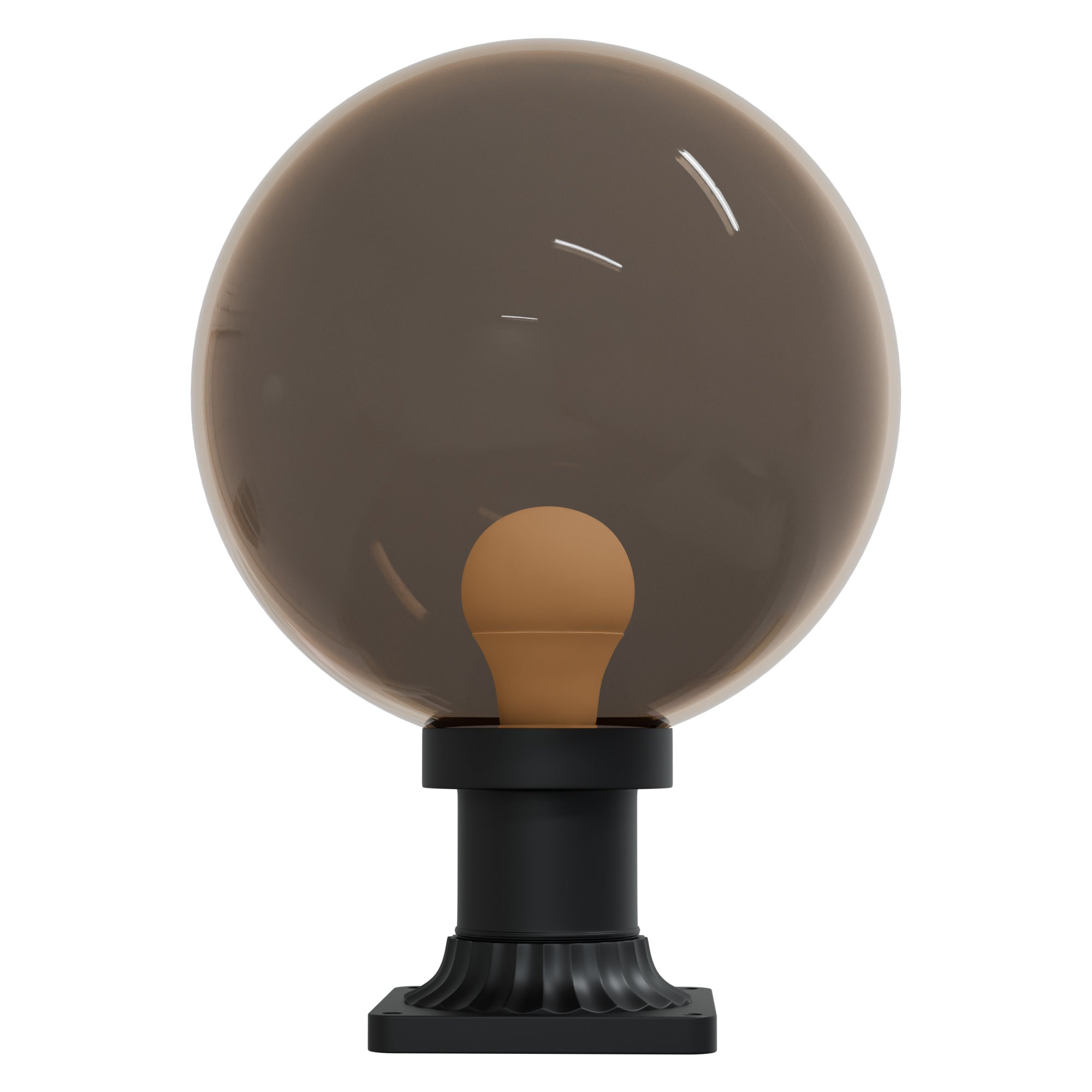 12" Globe Pier Mount Outdoor Lighting with LED Lamp