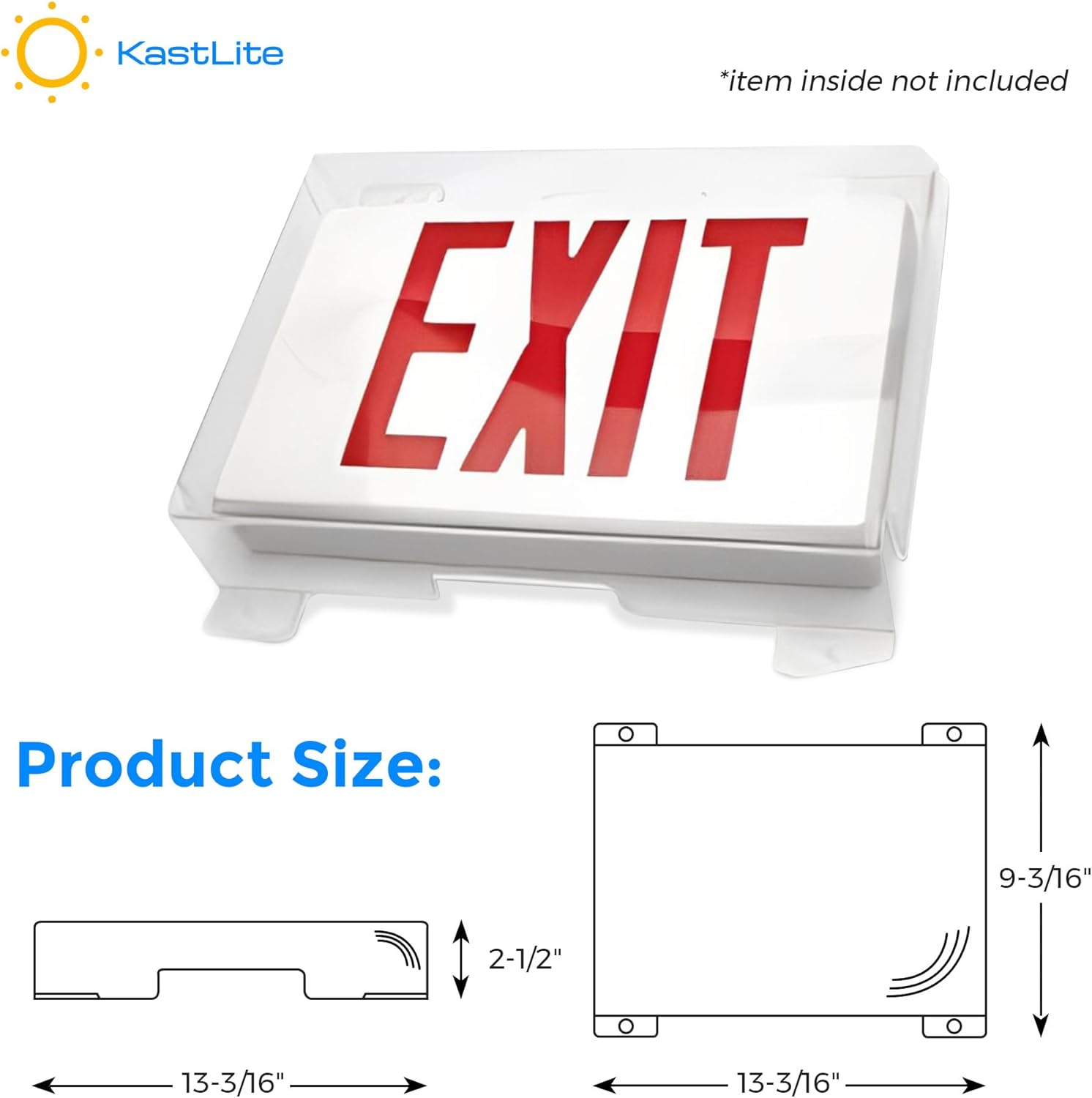 KastLite Clear Polycarbonate Emergency Exit Sign Cage