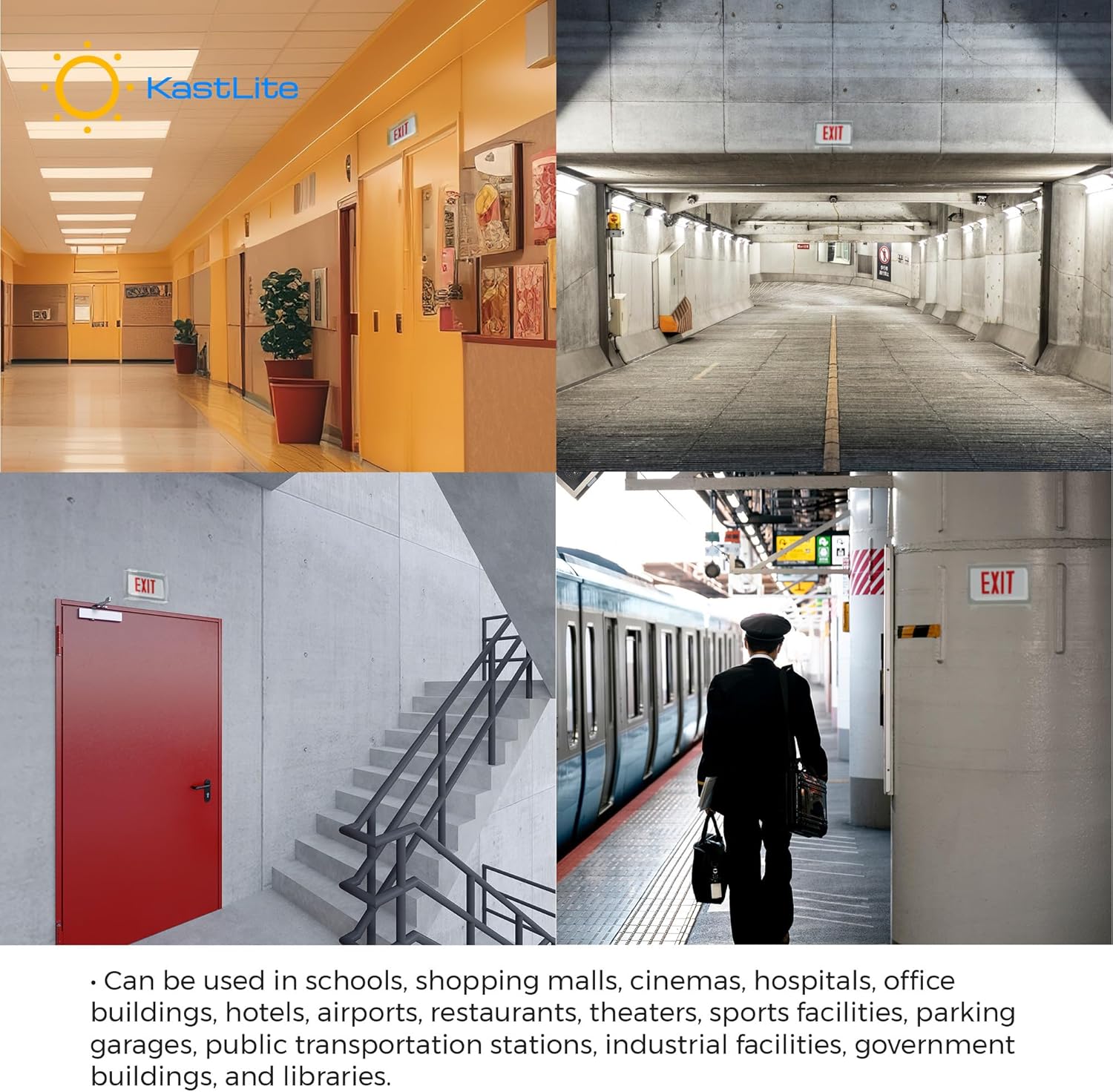 KastLite Clear Polycarbonate Emergency Exit Sign Cage