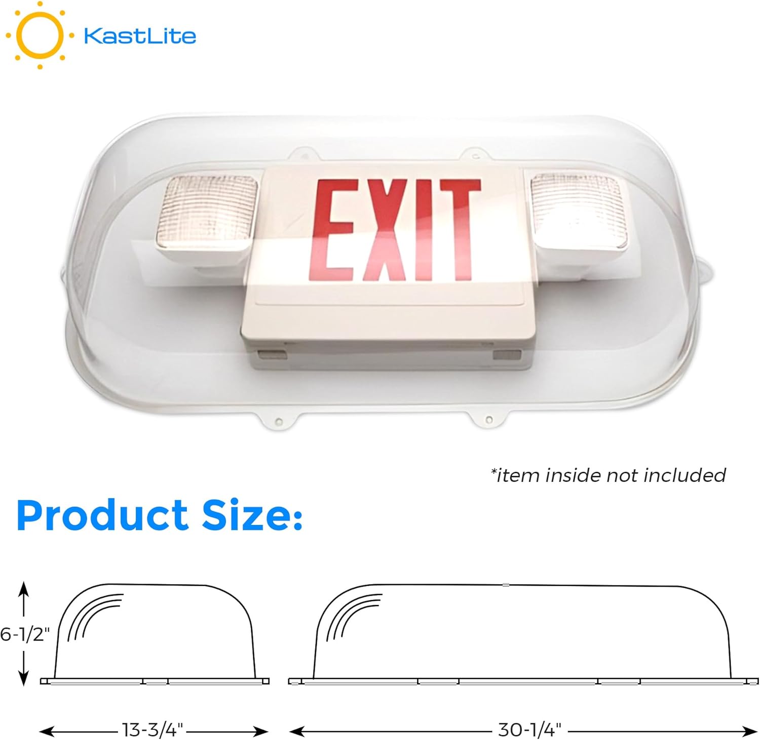 KastLite Clear Polycarbonate Emergency Exit Sign Cage