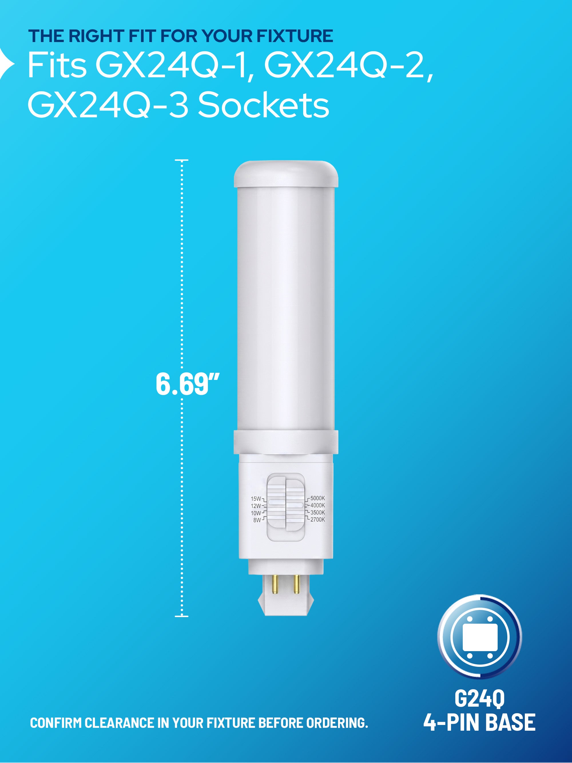 G24Q LED Bulb 4 Pin