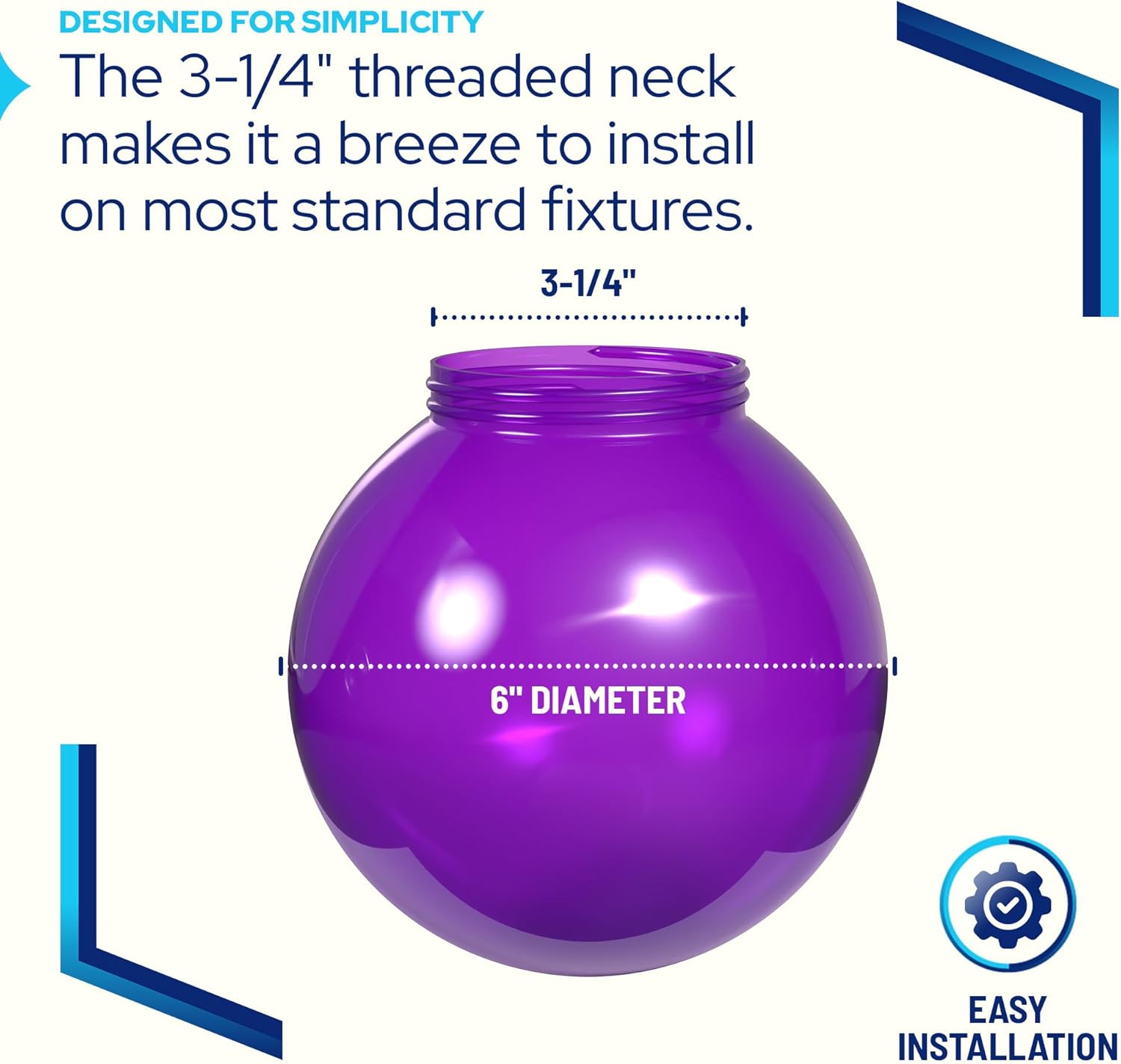 Colored 6" Lamp Post Globe