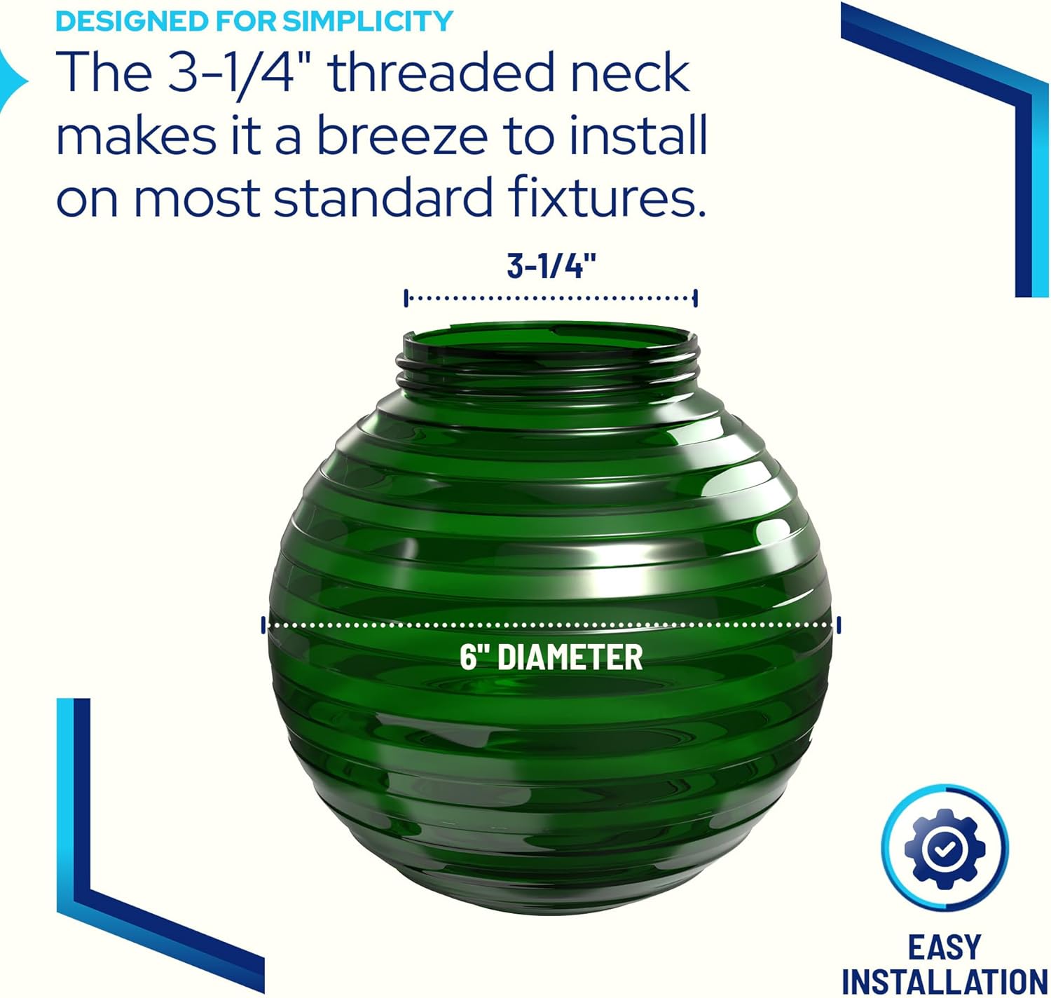 Colored 6" Lamp Post Globe