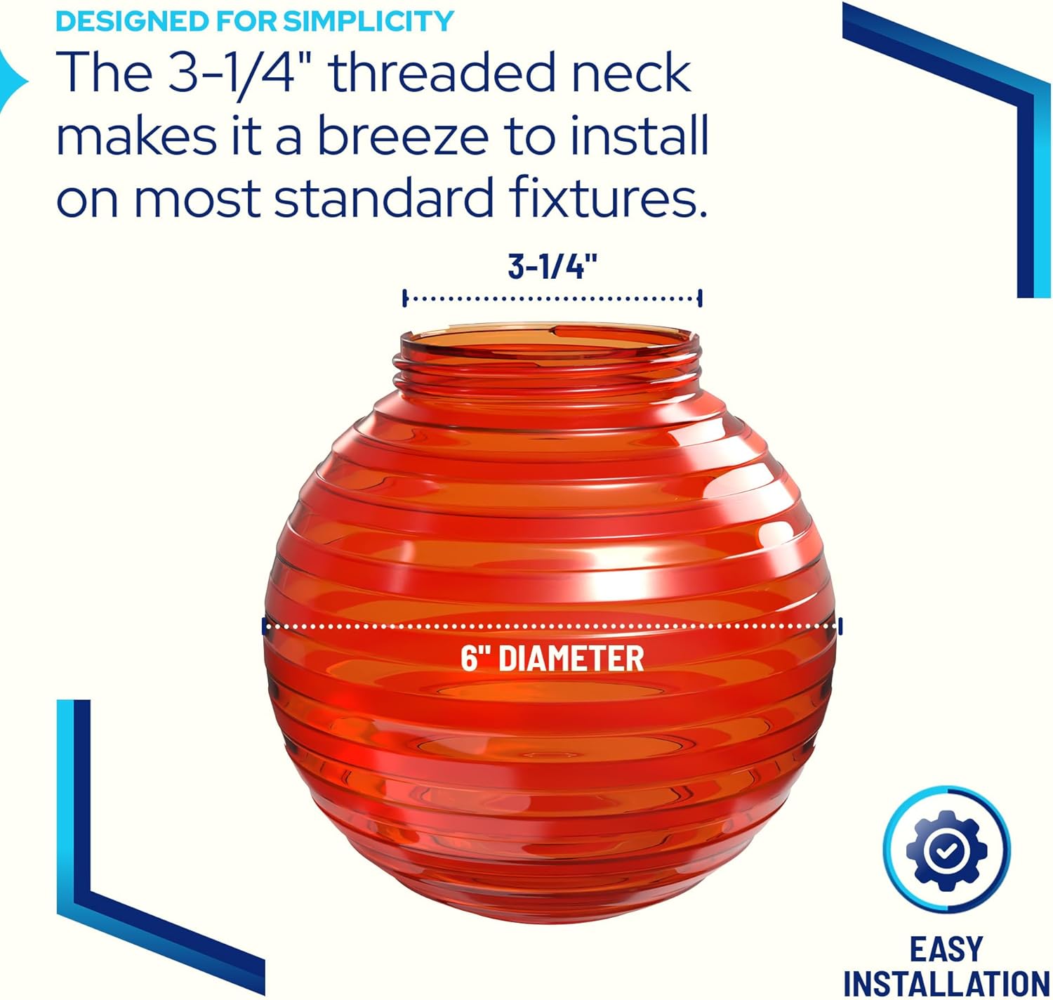Colored 6" Lamp Post Globe