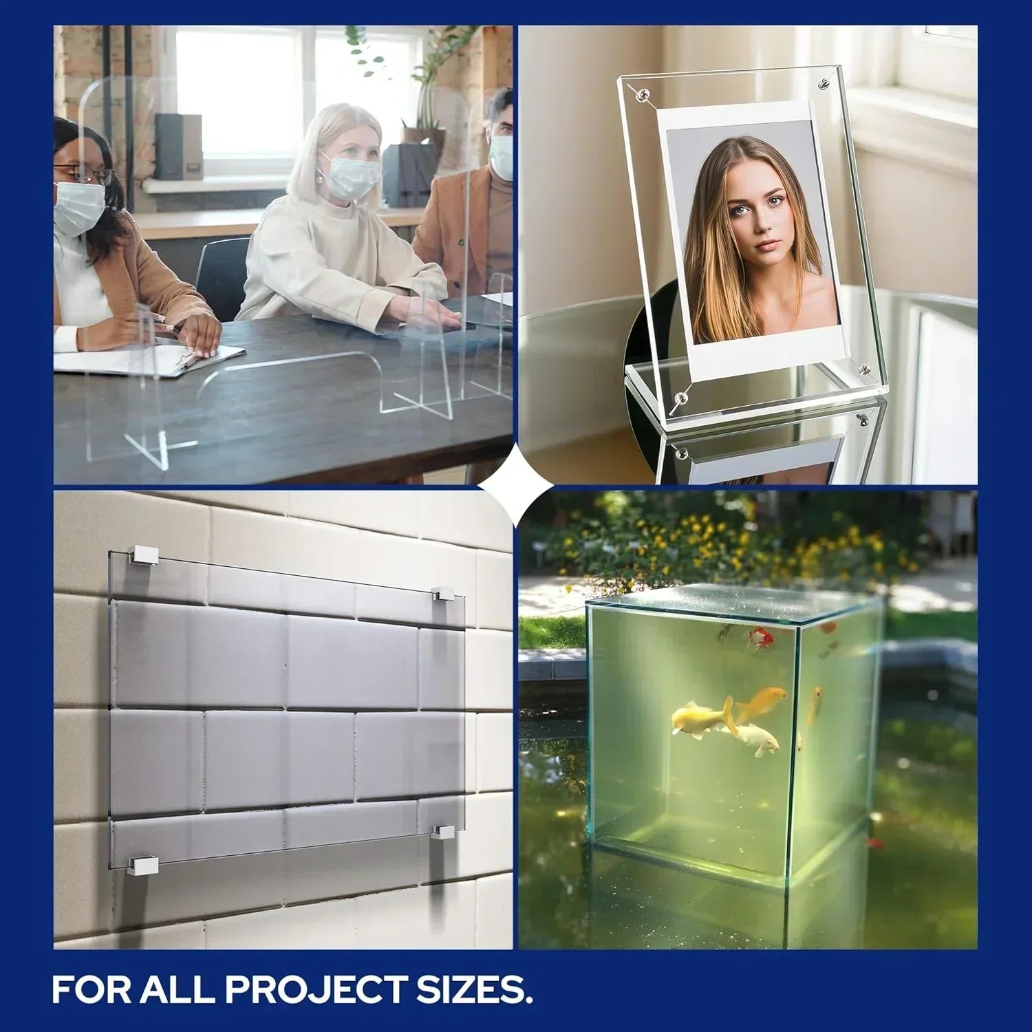 1/8" Thick Cut to Size Clear Acrylic Plexiglass Sheet showing thickness and clarity