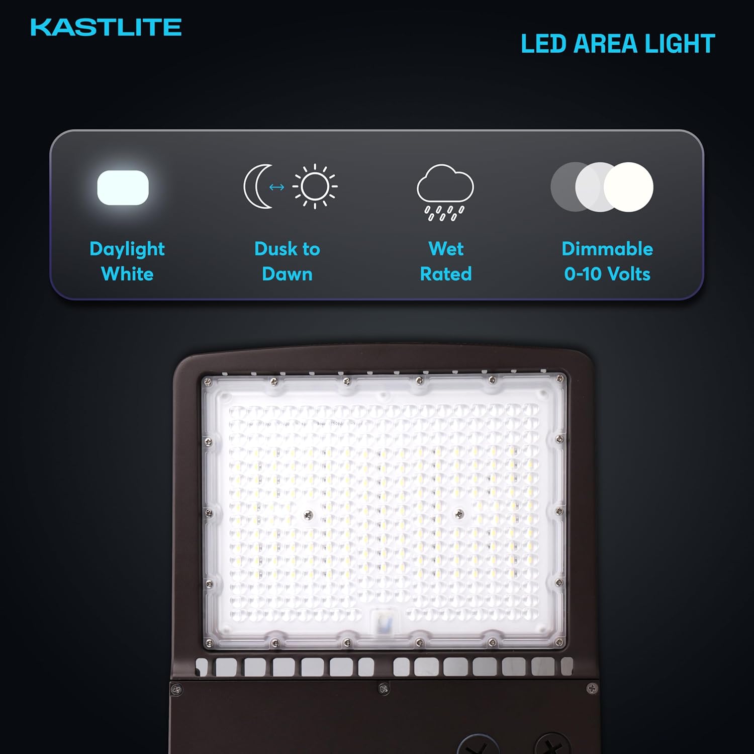 KastLite 400,600-Watt Equivalent Dusk to Dawn LED Area Light