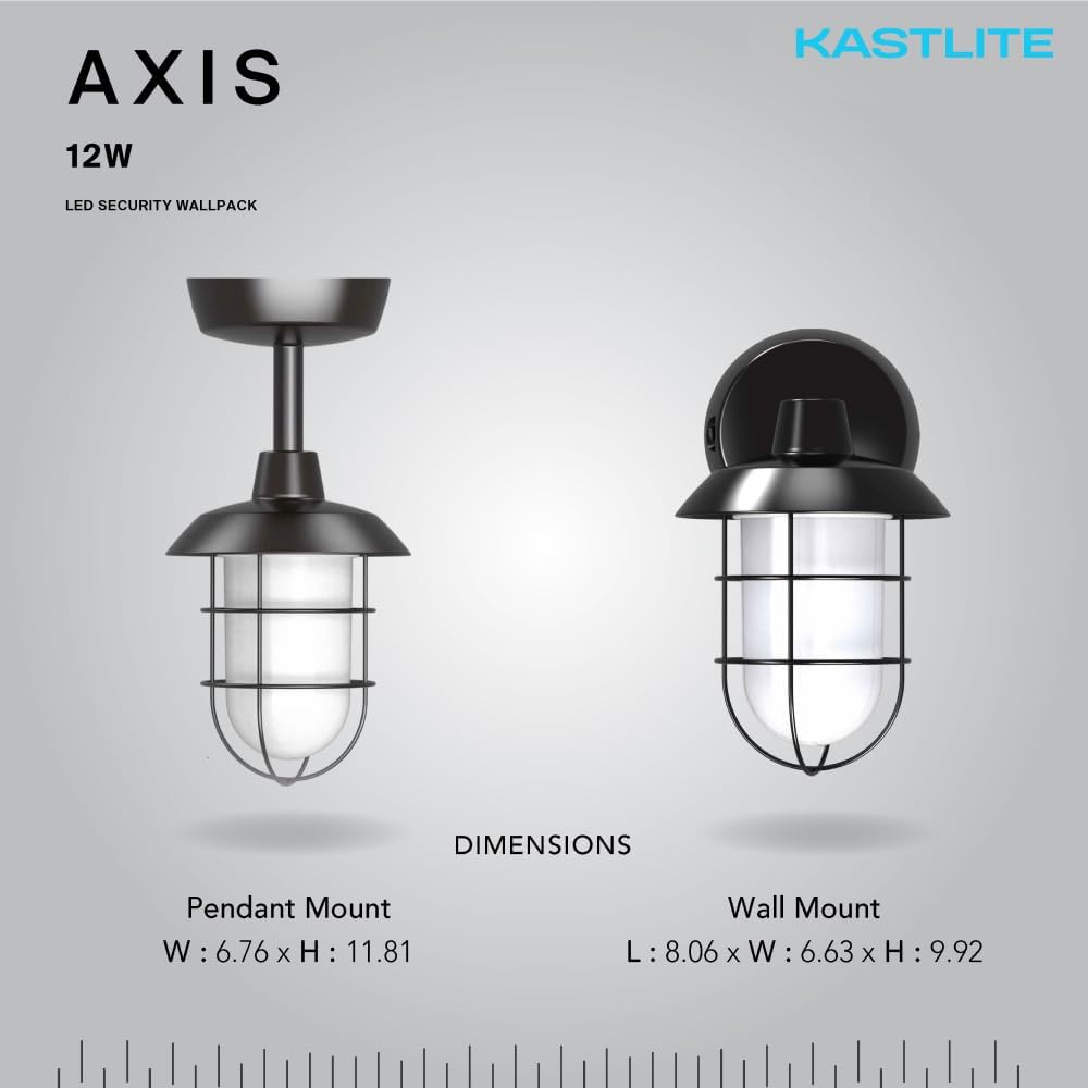 KastLite 12-Watt Retro Dusk to Dawn LED Wall Mount/Pendant Porch Light