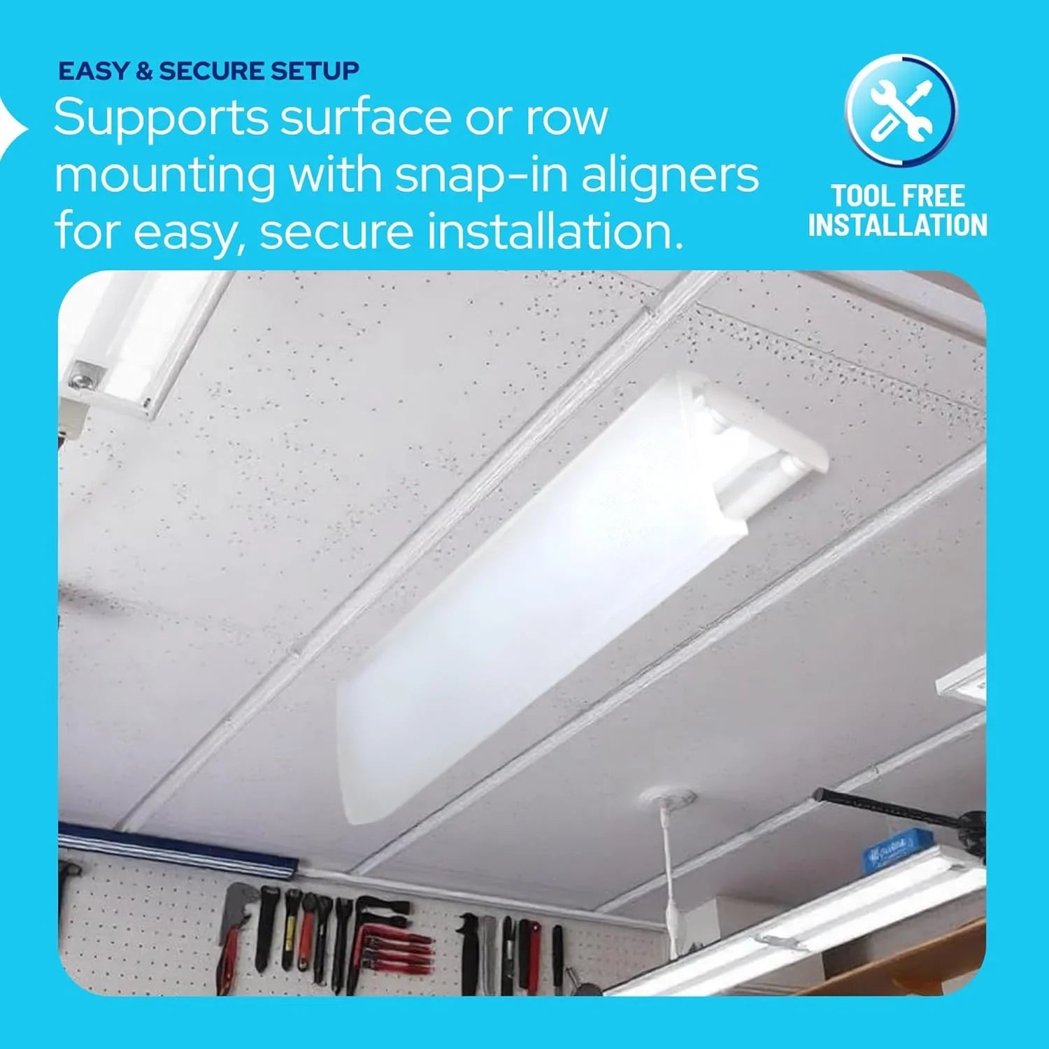 DLB48 4Ft 2 Lamp Wrap Around for Lithonia Ceiling Fixture Replacement Shade additional angle view