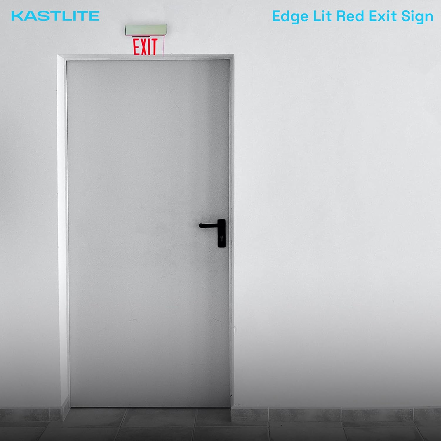 KastLite LED Emergency Edge-Lit Exit Sign, 180 Min Backup, Damp Rated