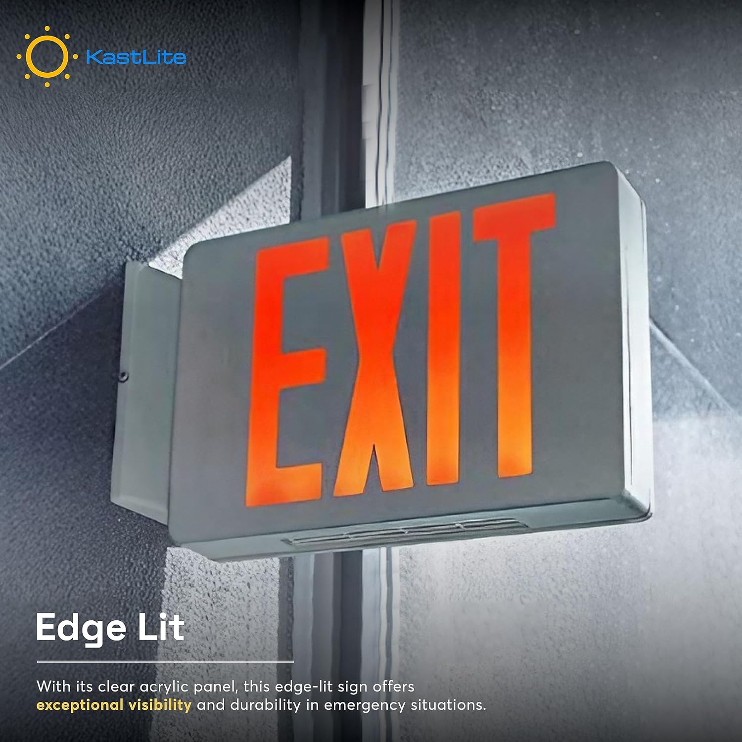 KastLite LED Exit Sign | Emergency Exit Sign with 90 Min Battery Backup