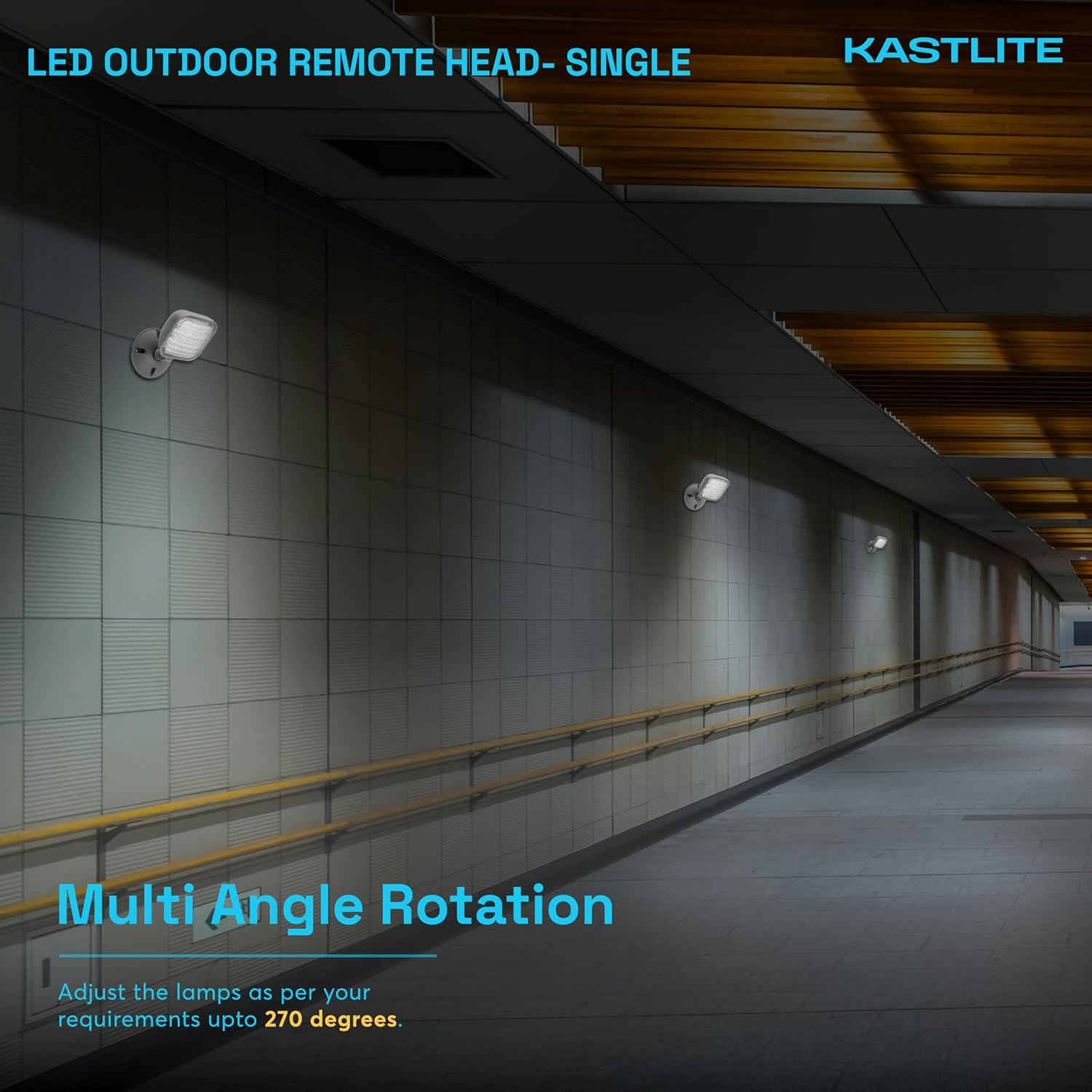 KastLite 1.2-Watt Outdoor Adjustable Single Head Integrated LED White Emergency Remote Head