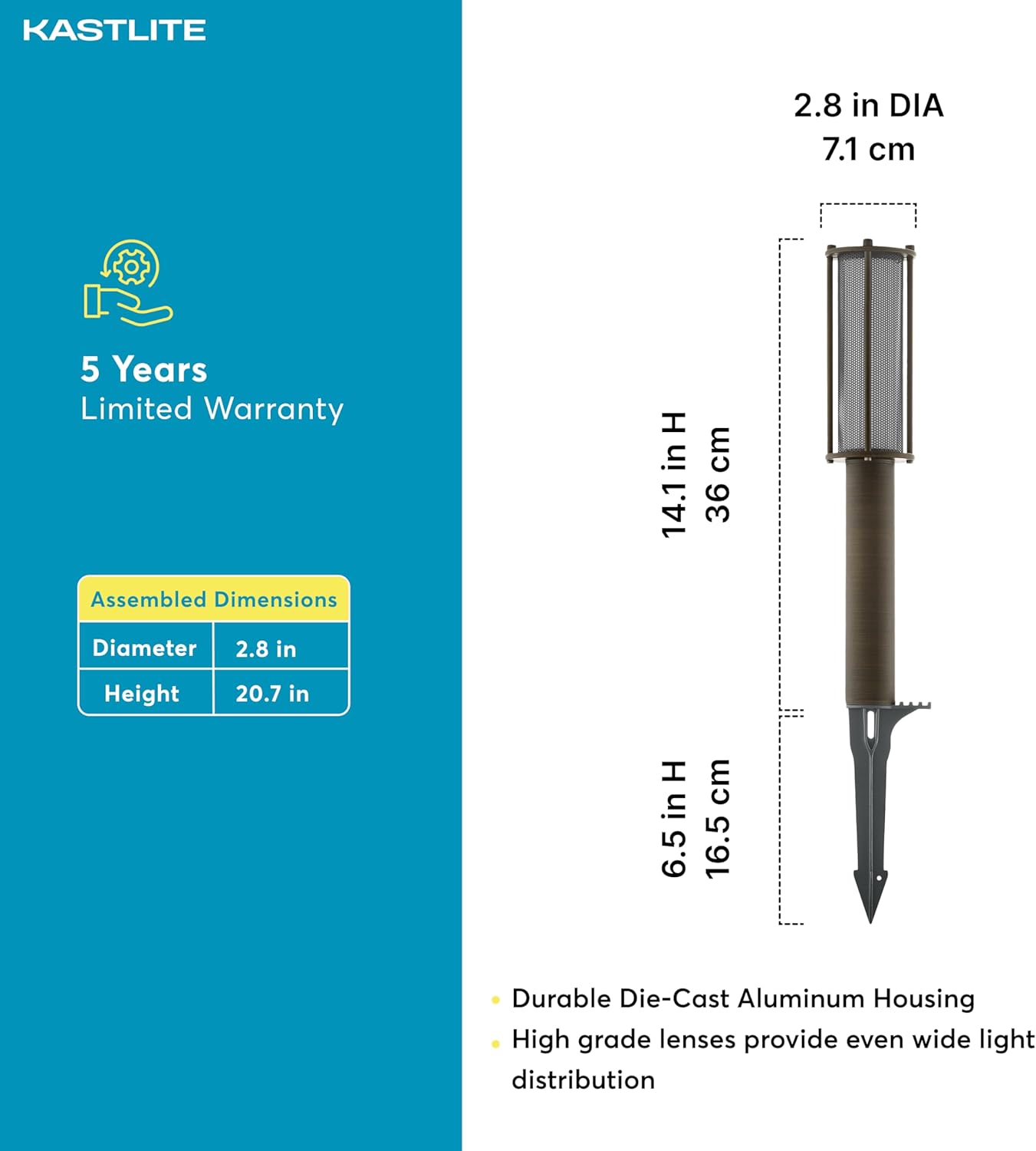 4.4W 100LM LED Path Bollard Light