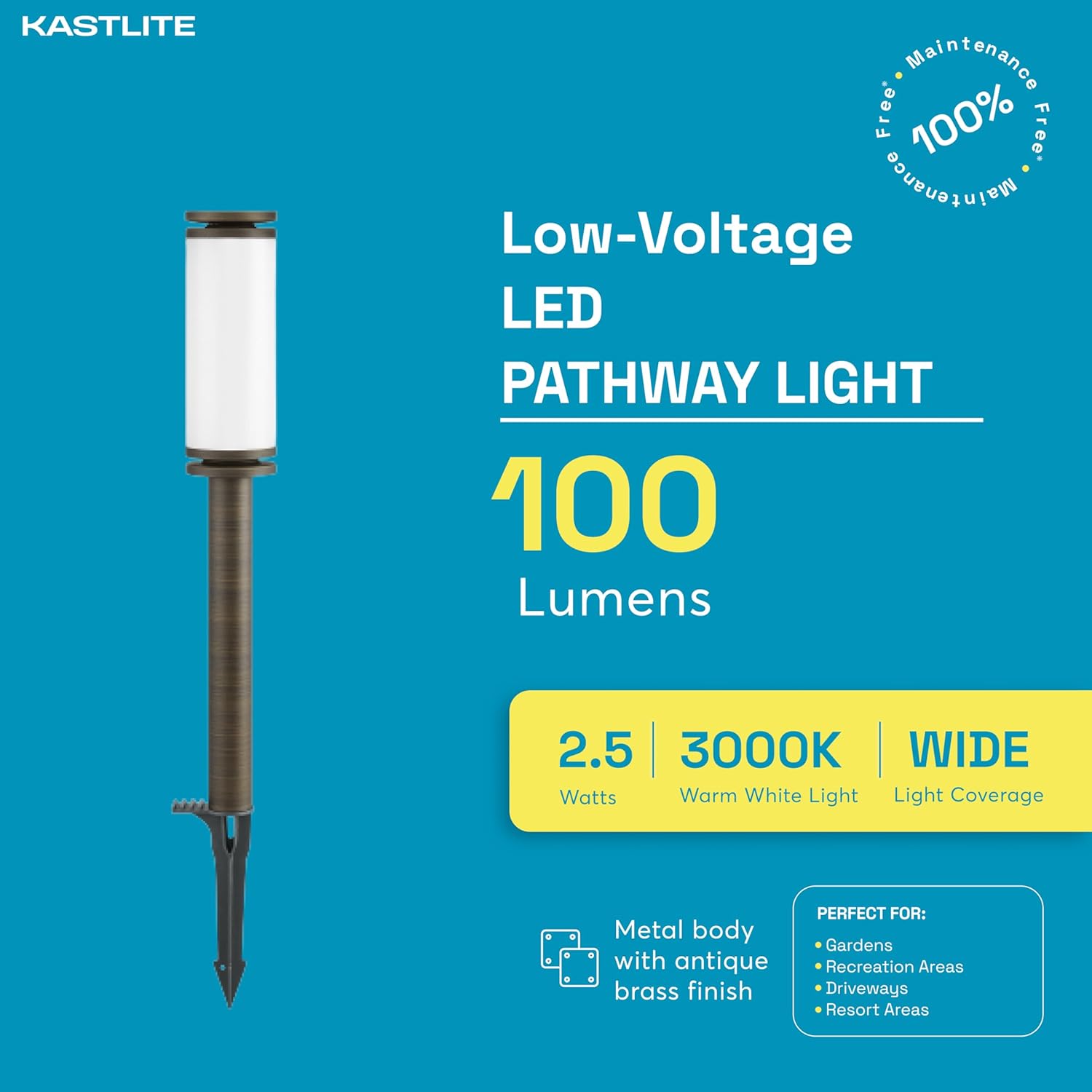 2.5W 100LM LED Path Bollard Light
