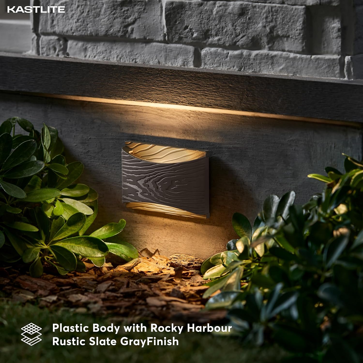 Rectangle LED deck and step light in gray pebble