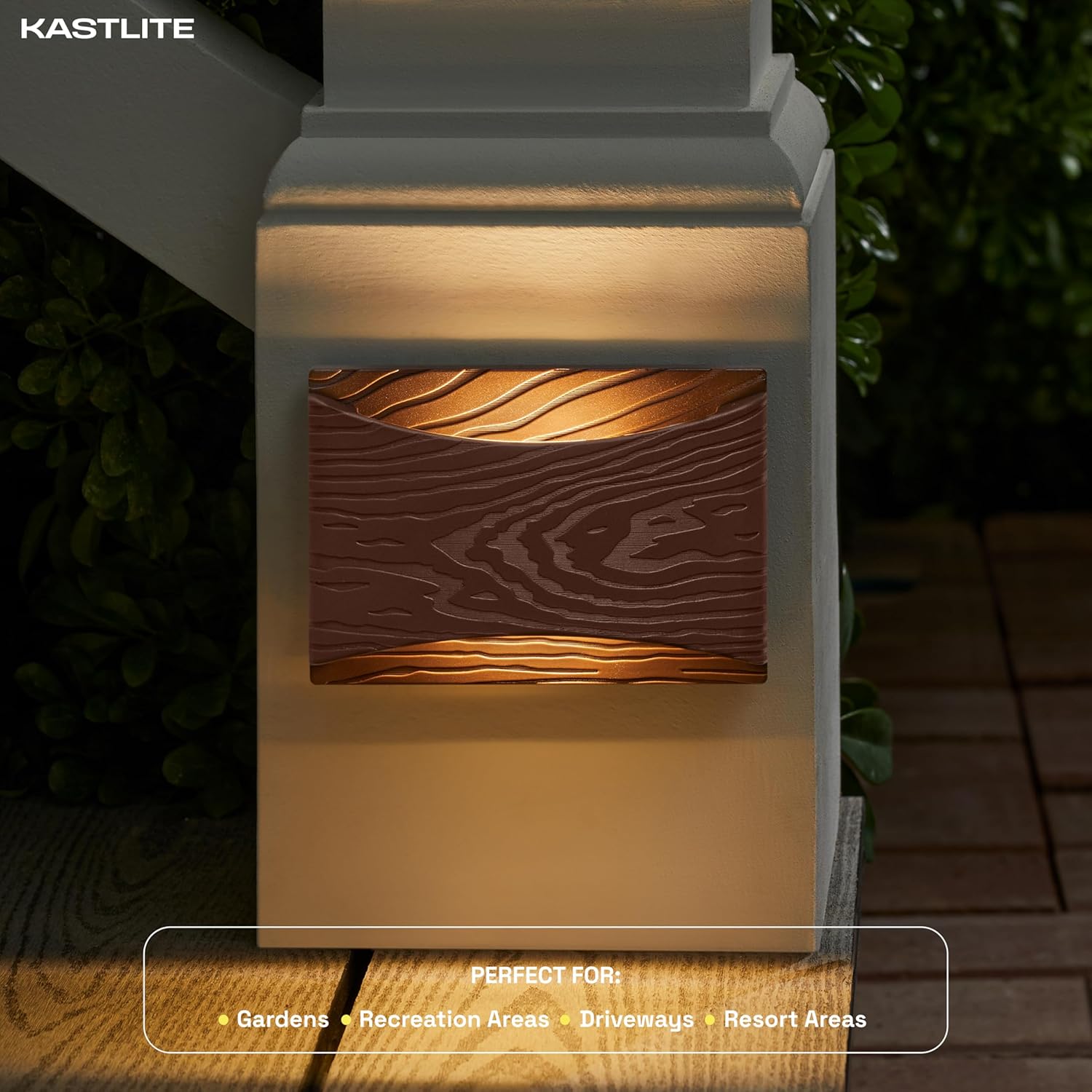 Rectangle LED deck and step light in bown