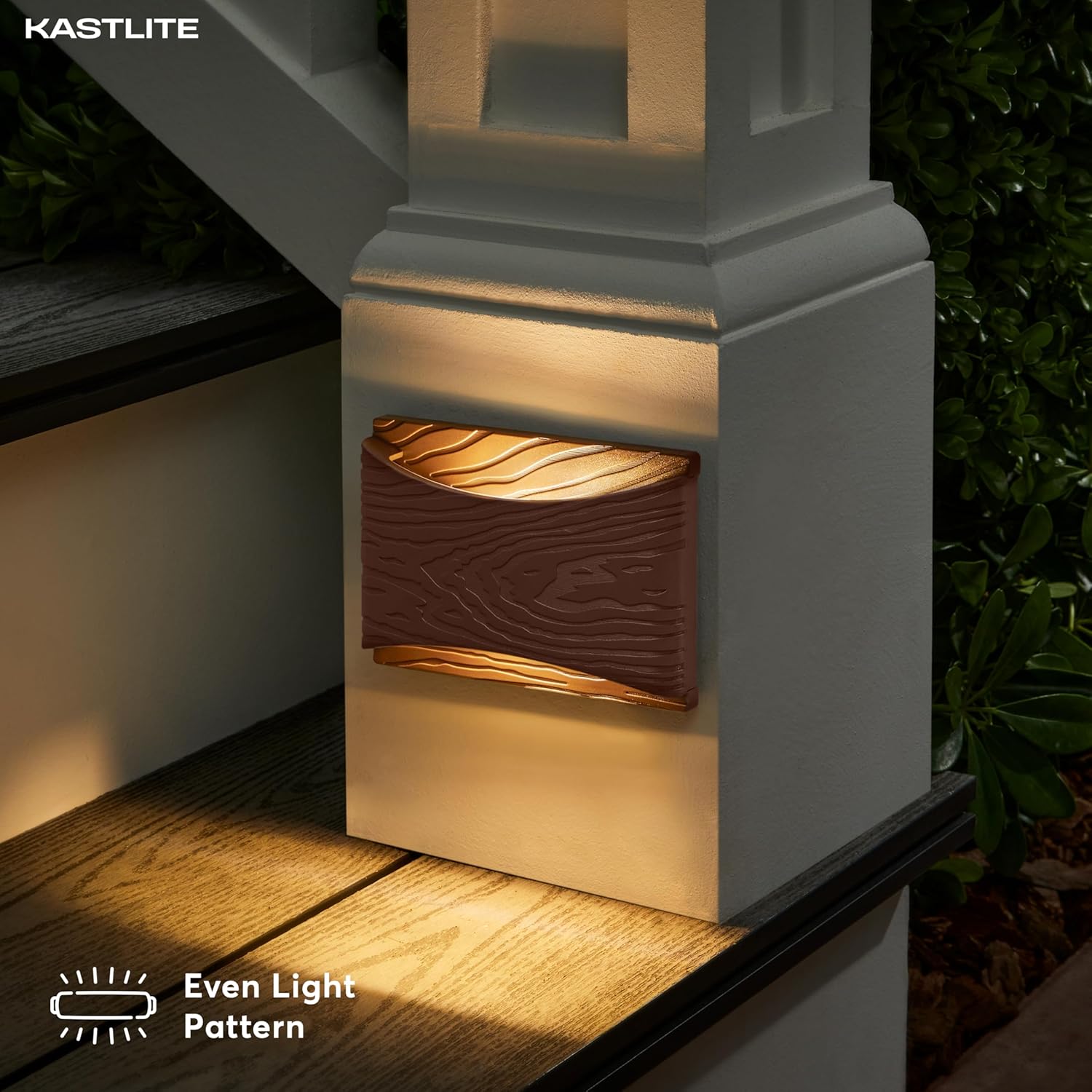 Rectangle LED deck and step light in bown
