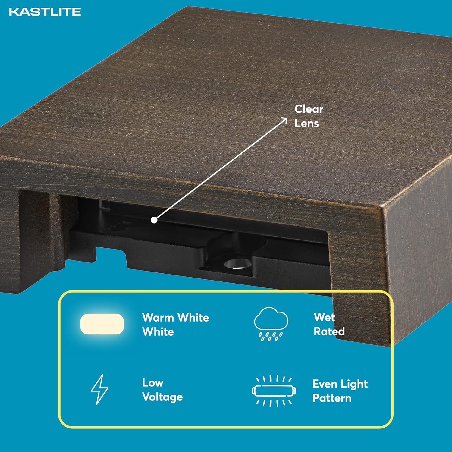 LED deck and step light in brass