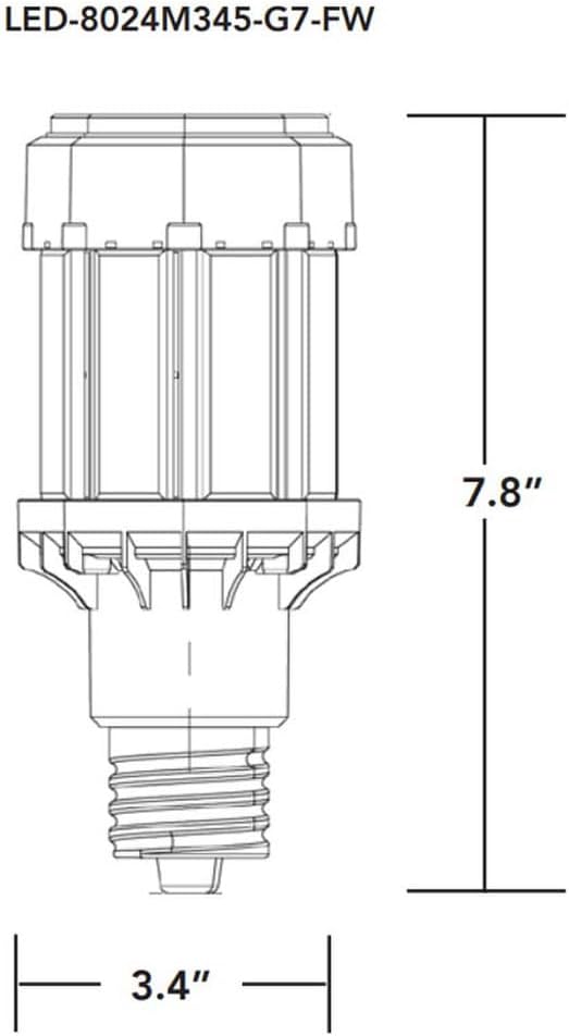 HID LED-8024M345-G7-FW-HV Post Top Retrofit Lamp