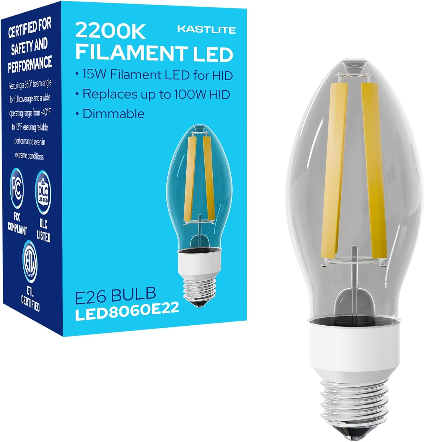 KastLite Vintage Filament Style LED Edison Bulb Retrofit